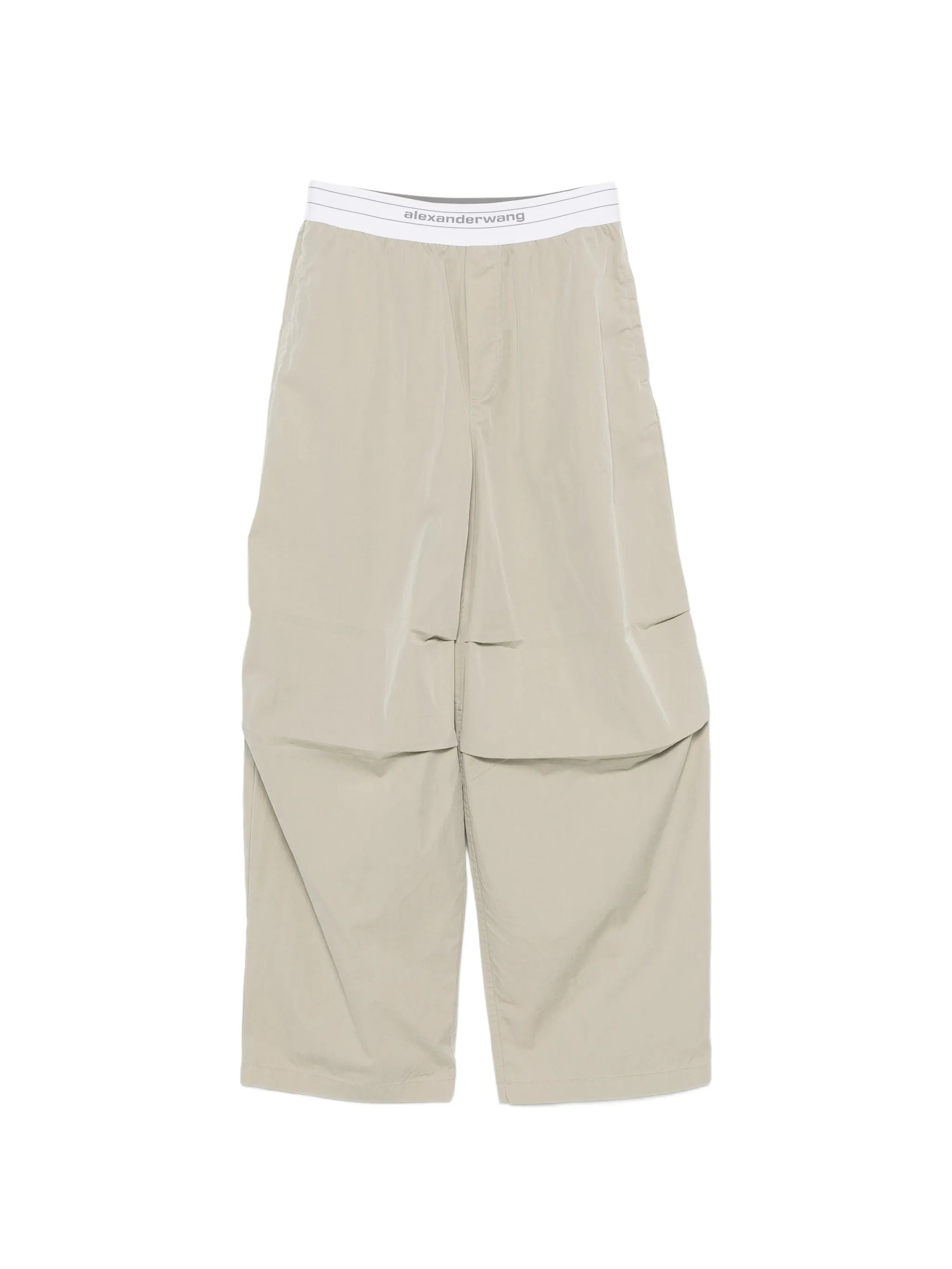 logo-waistband pleated trousers