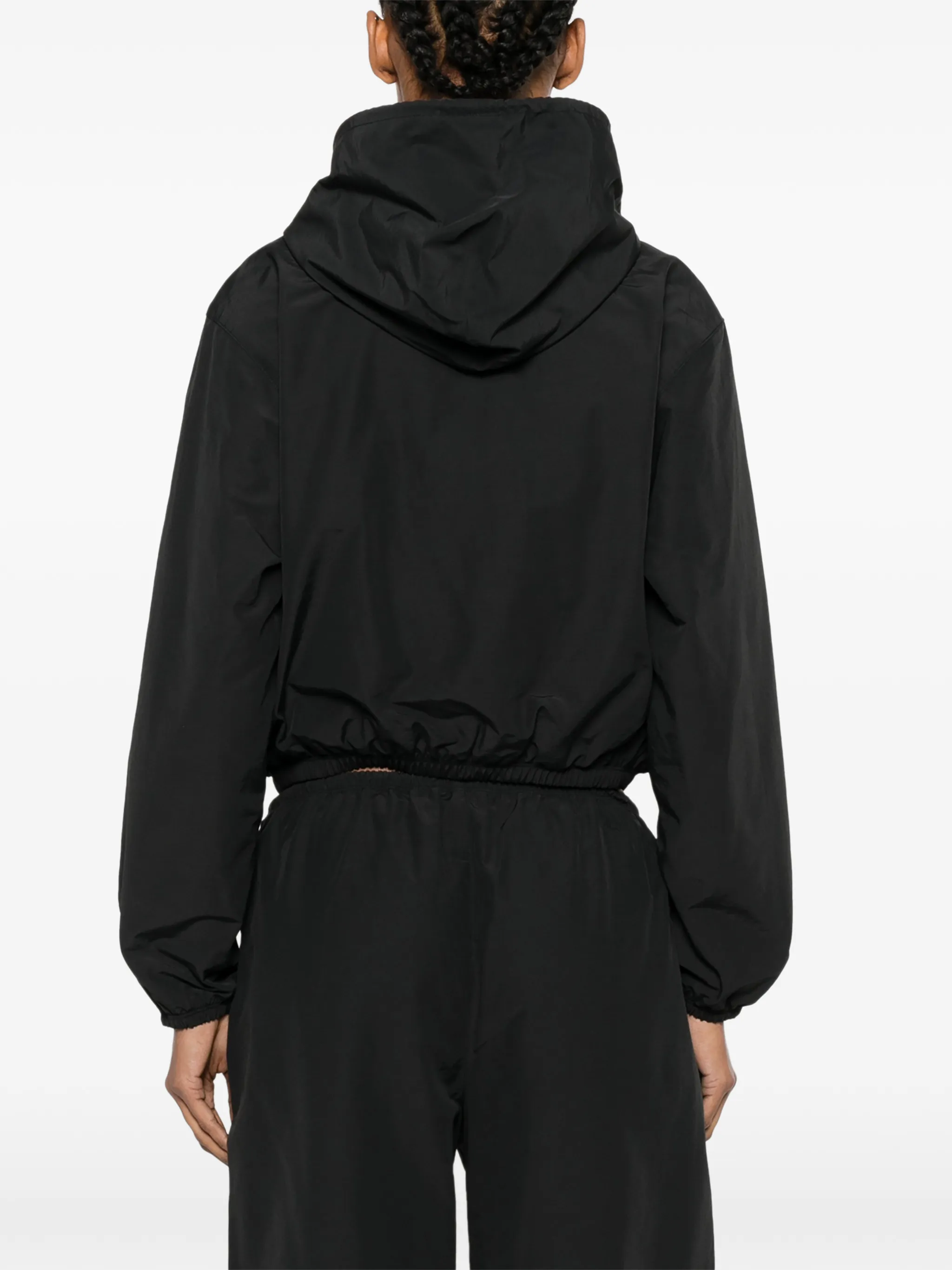 crystal drawcord hoodie jacket