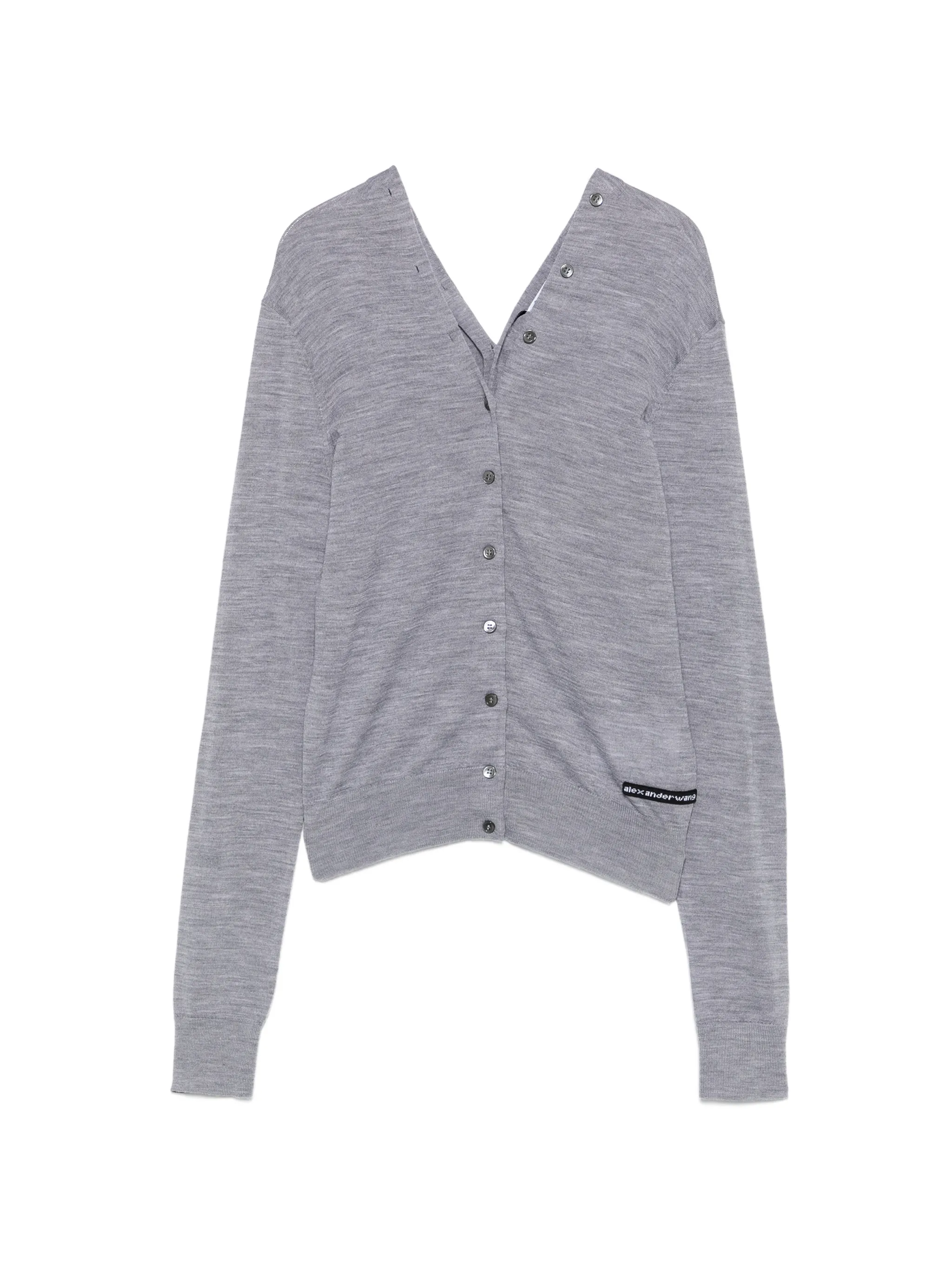 button-front long sleeve cardigan