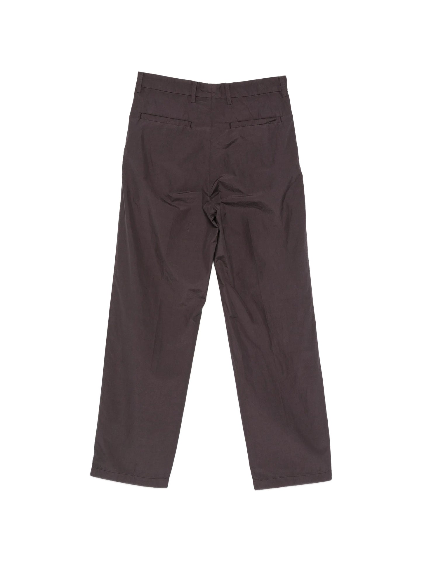 garment-dyed pleated trousers
