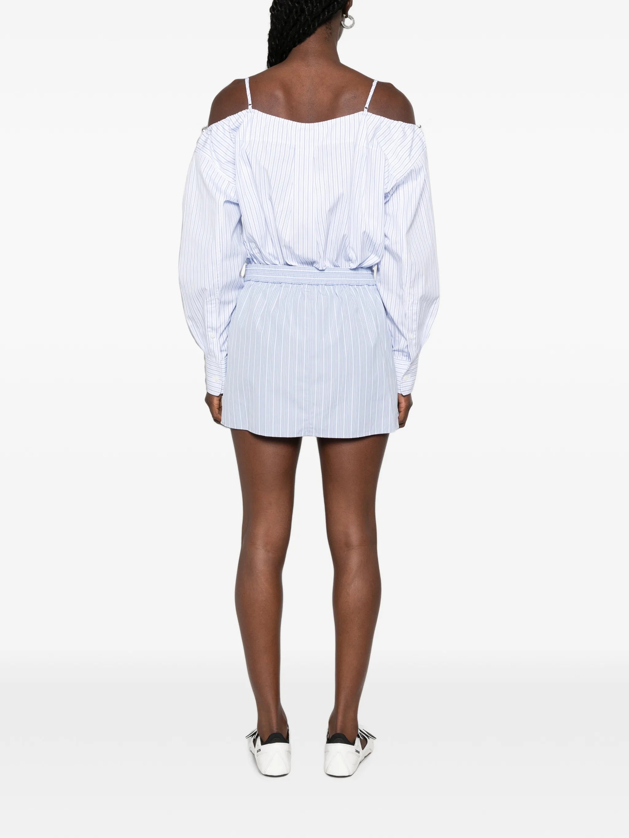 off shoulder dress with boxer waist