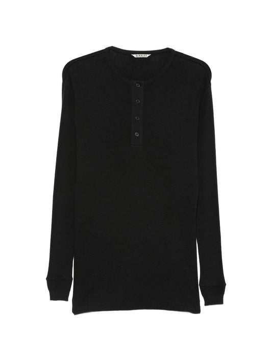 Henley ribbed top