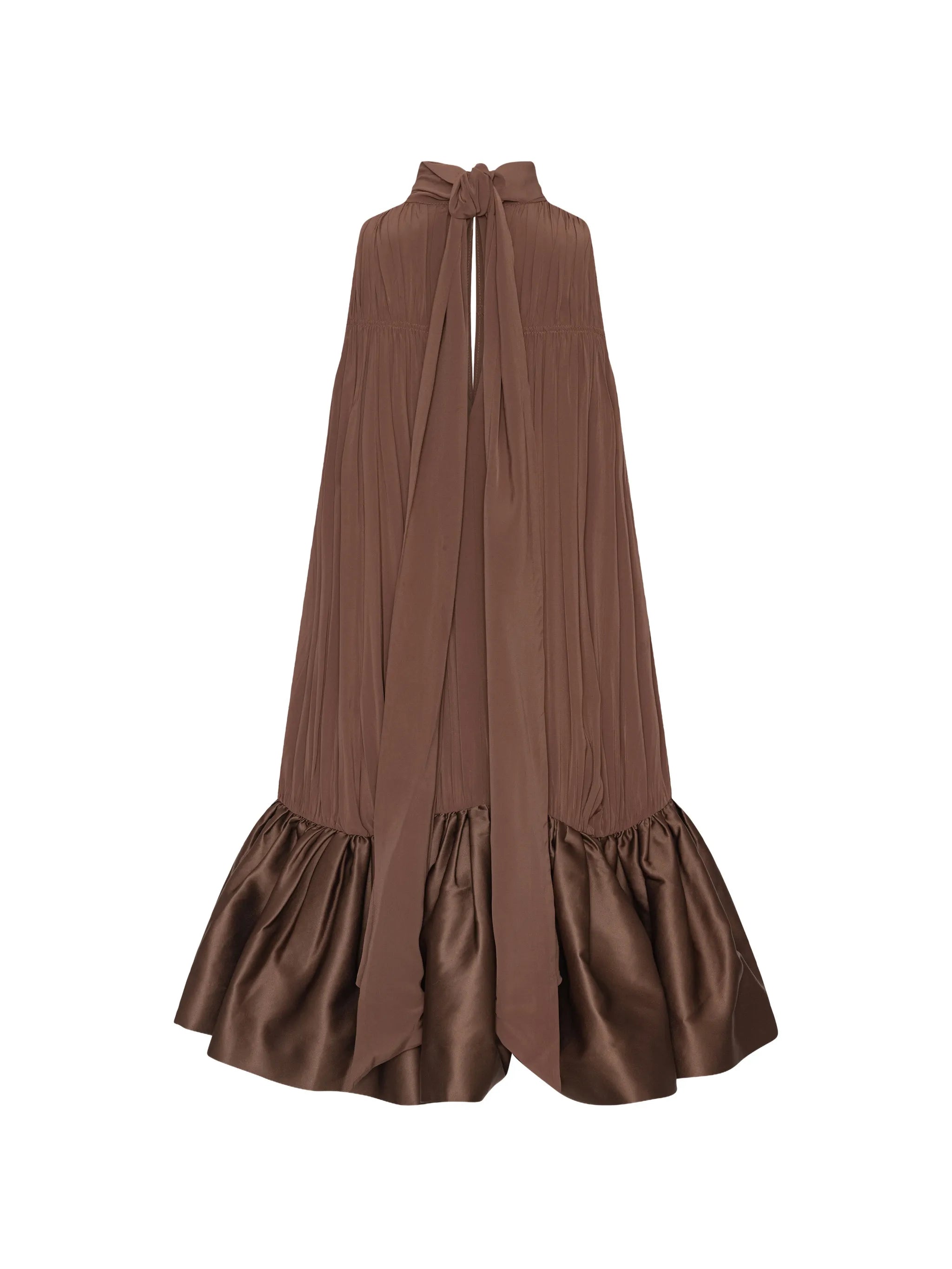gathered mini dress