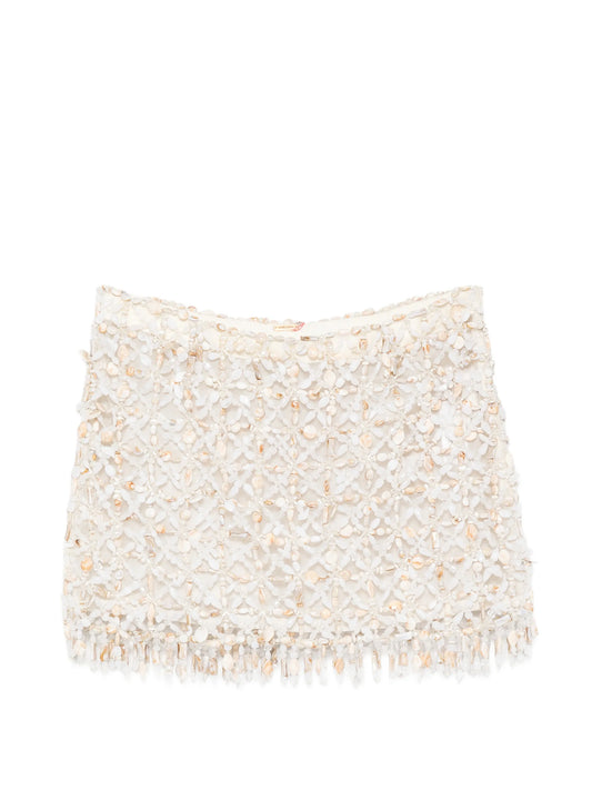 Idalia bead-embellished midi skirt