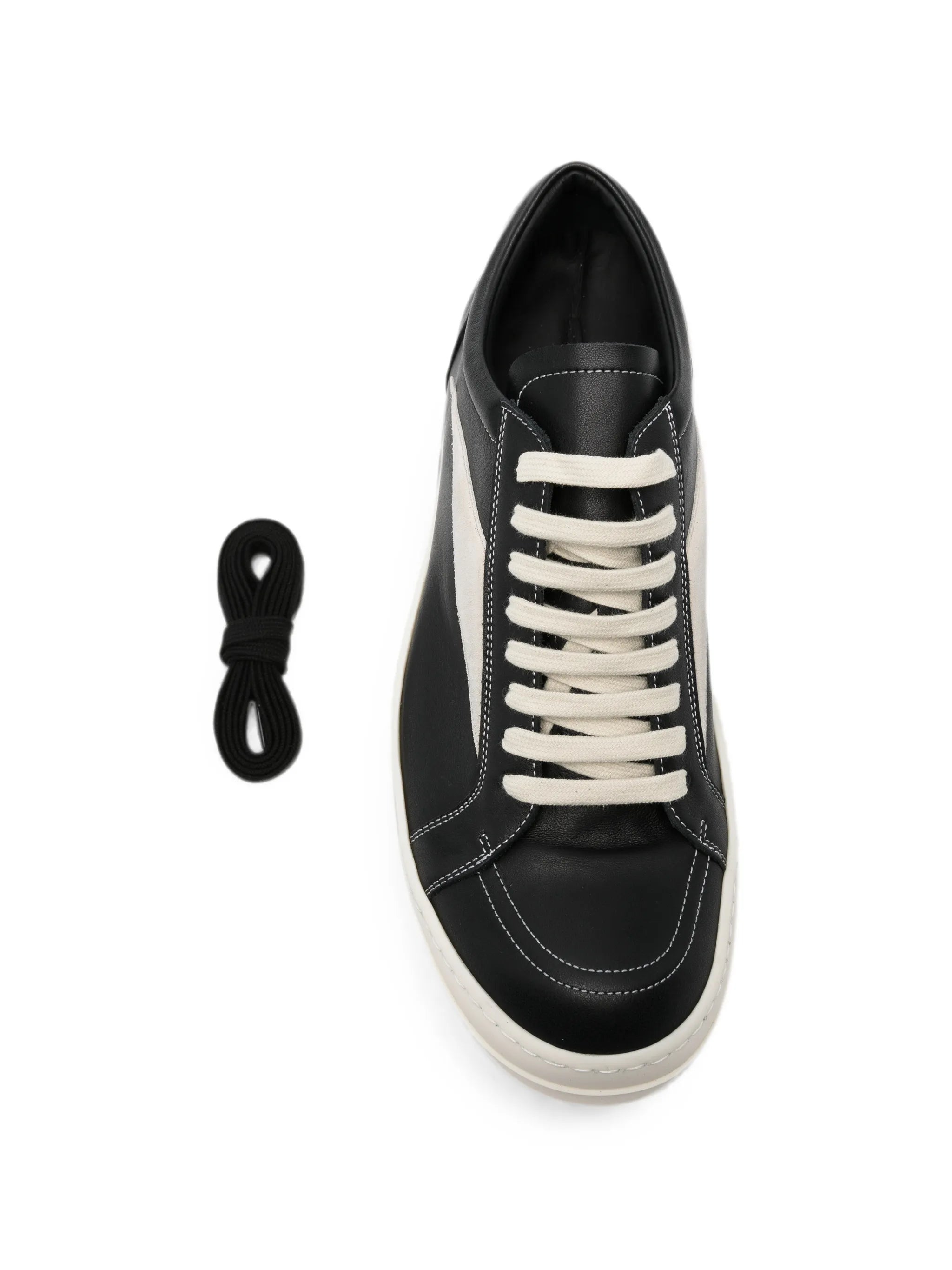 Vintage lace-up leather sneakers