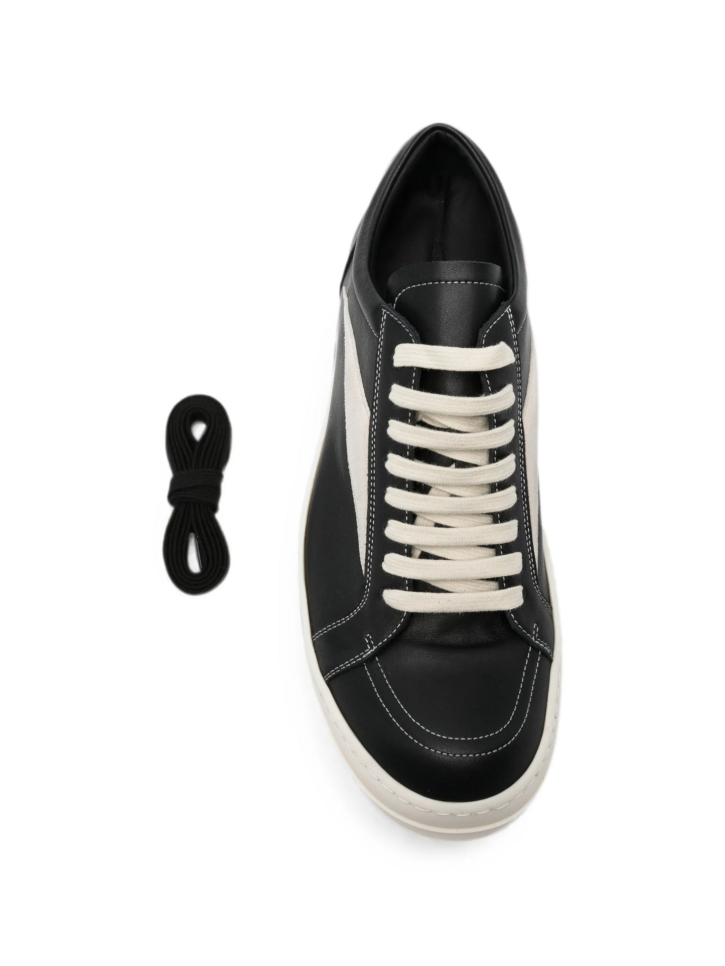 Vintage lace-up leather sneakers