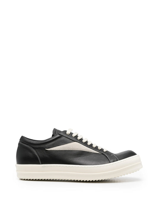 Vintage lace-up leather sneakers