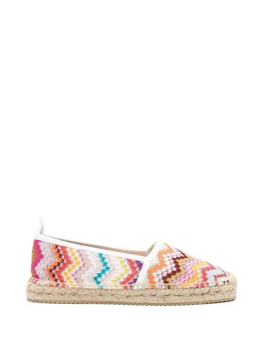 chevron-pattern espadrilles