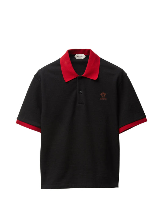 short-sleeve logo polo shirt