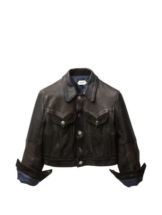 buttoned patch jacket