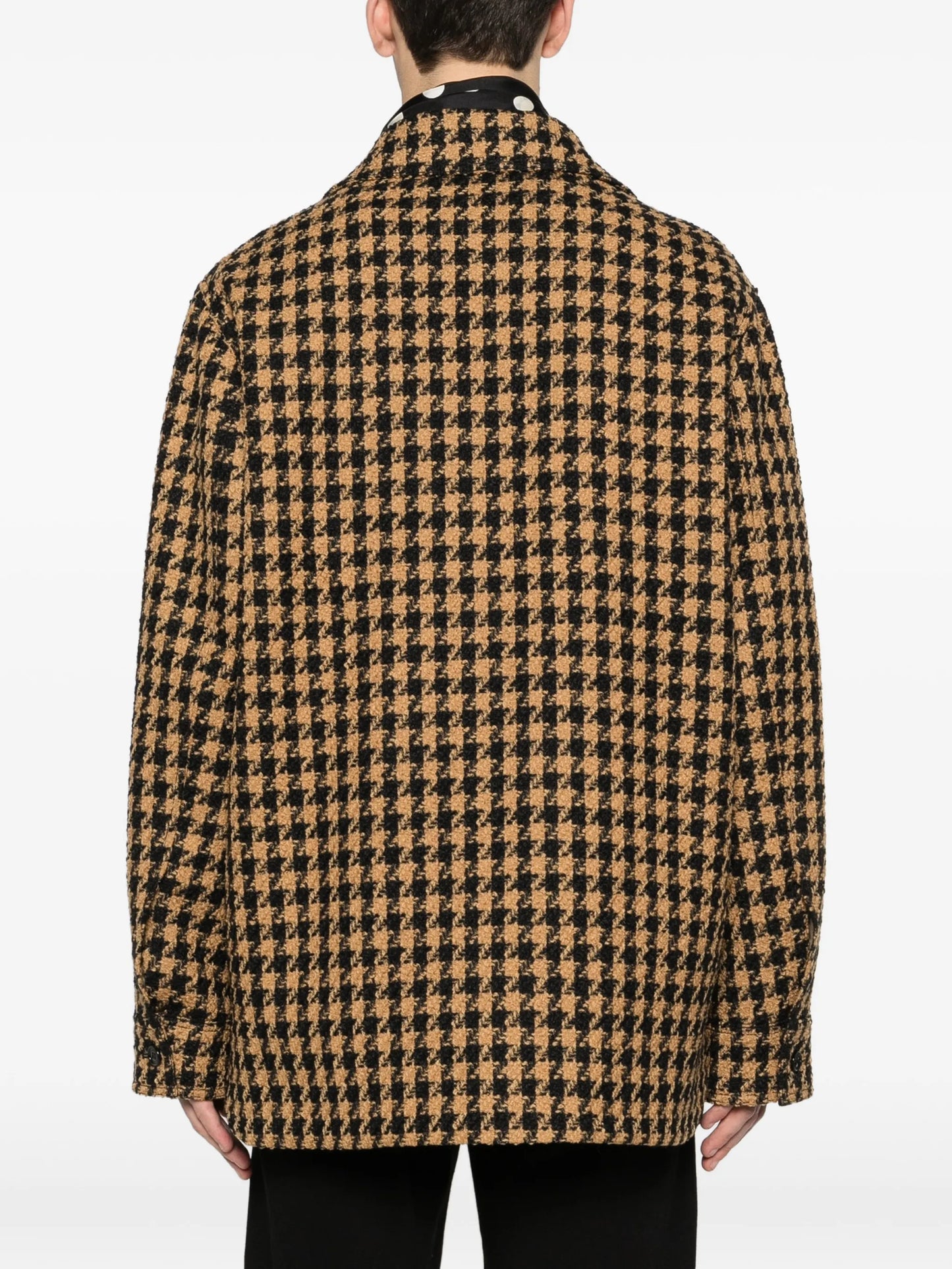 patterned pocket coat