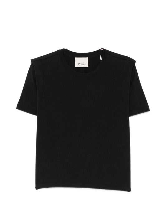 Zelitos padded-shoulder T-shirt
