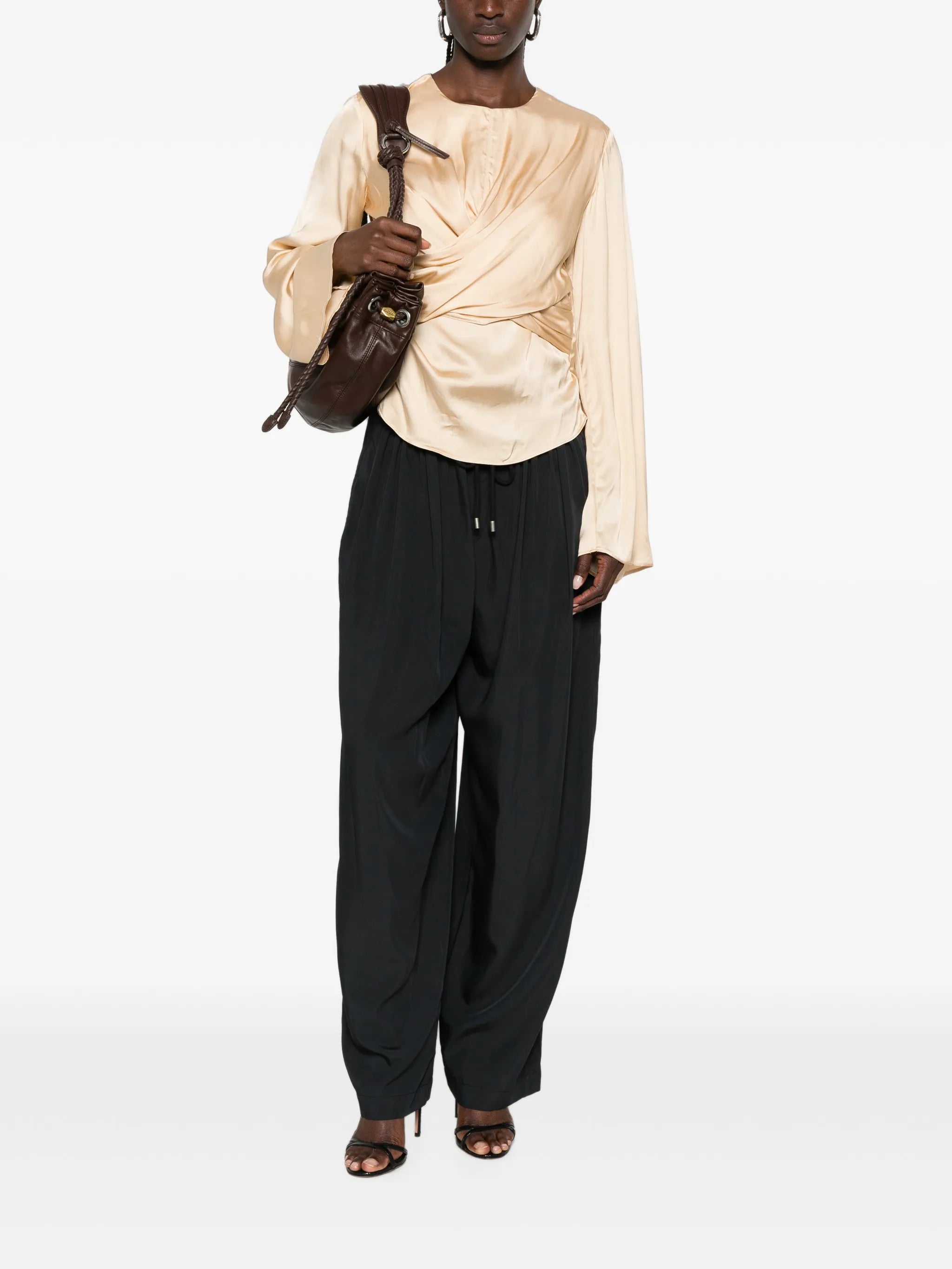 Neame crossover-detail blouse