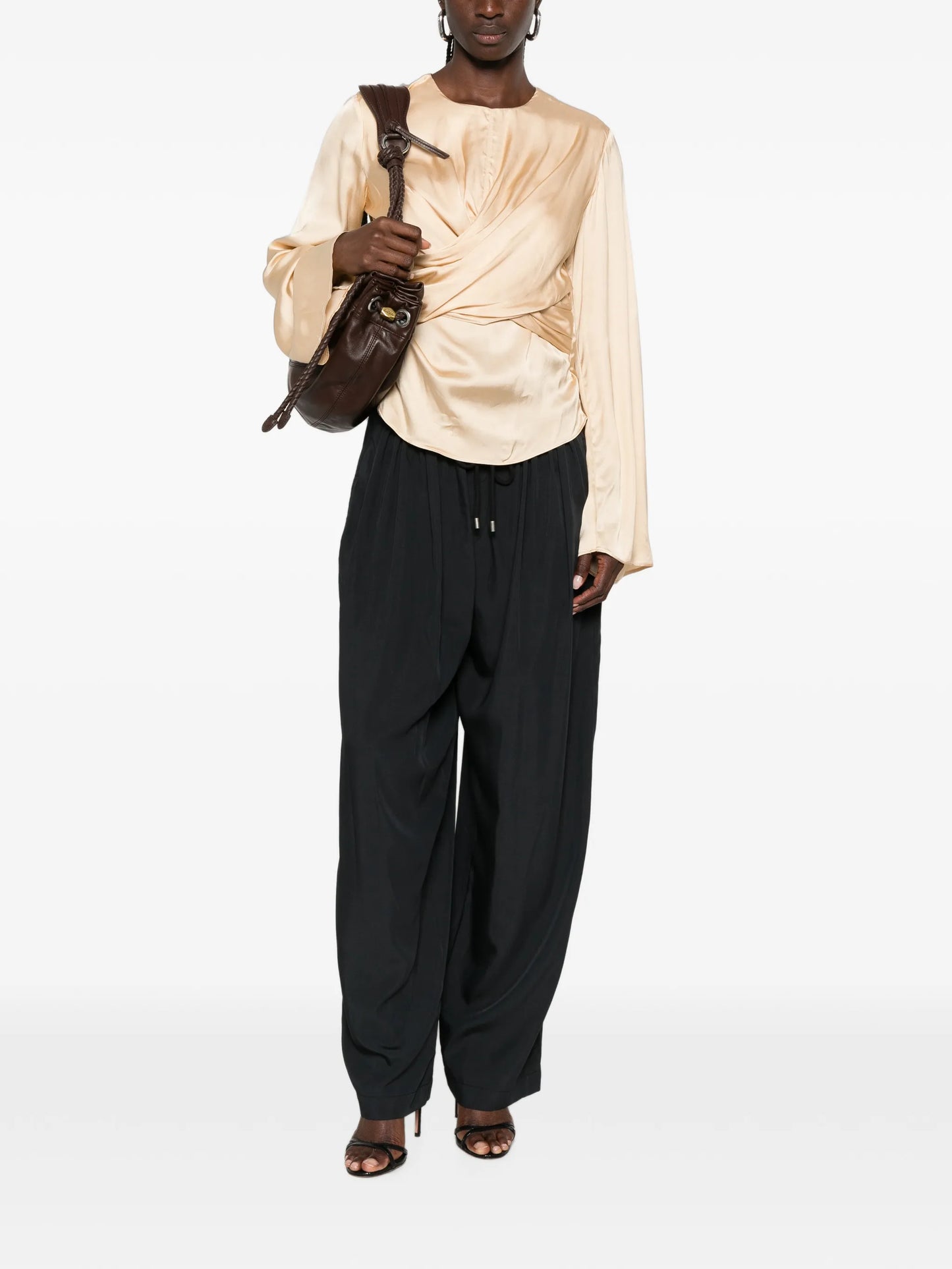 Neame crossover-detail blouse