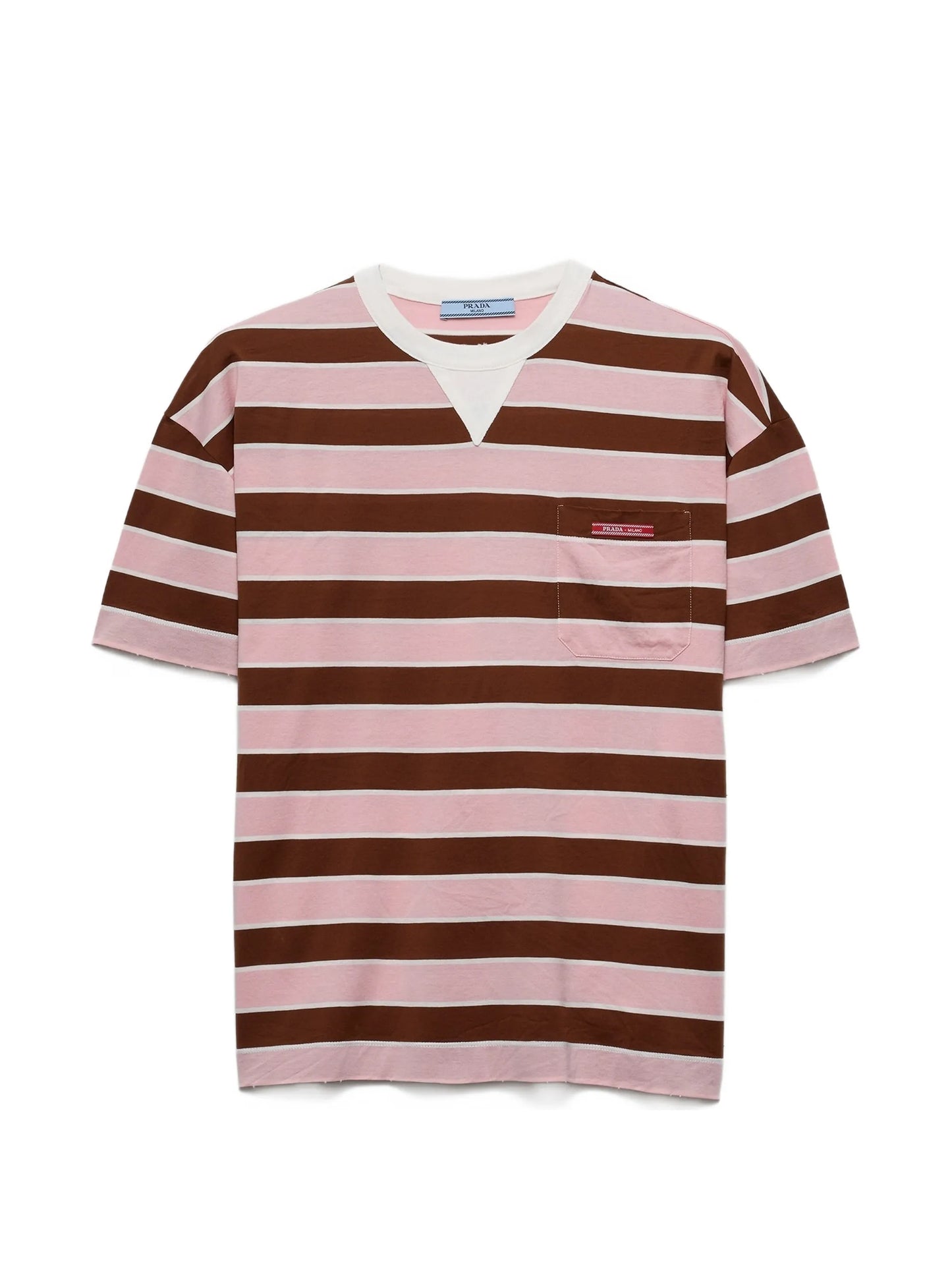 Bayadere striped pocket T-shirt