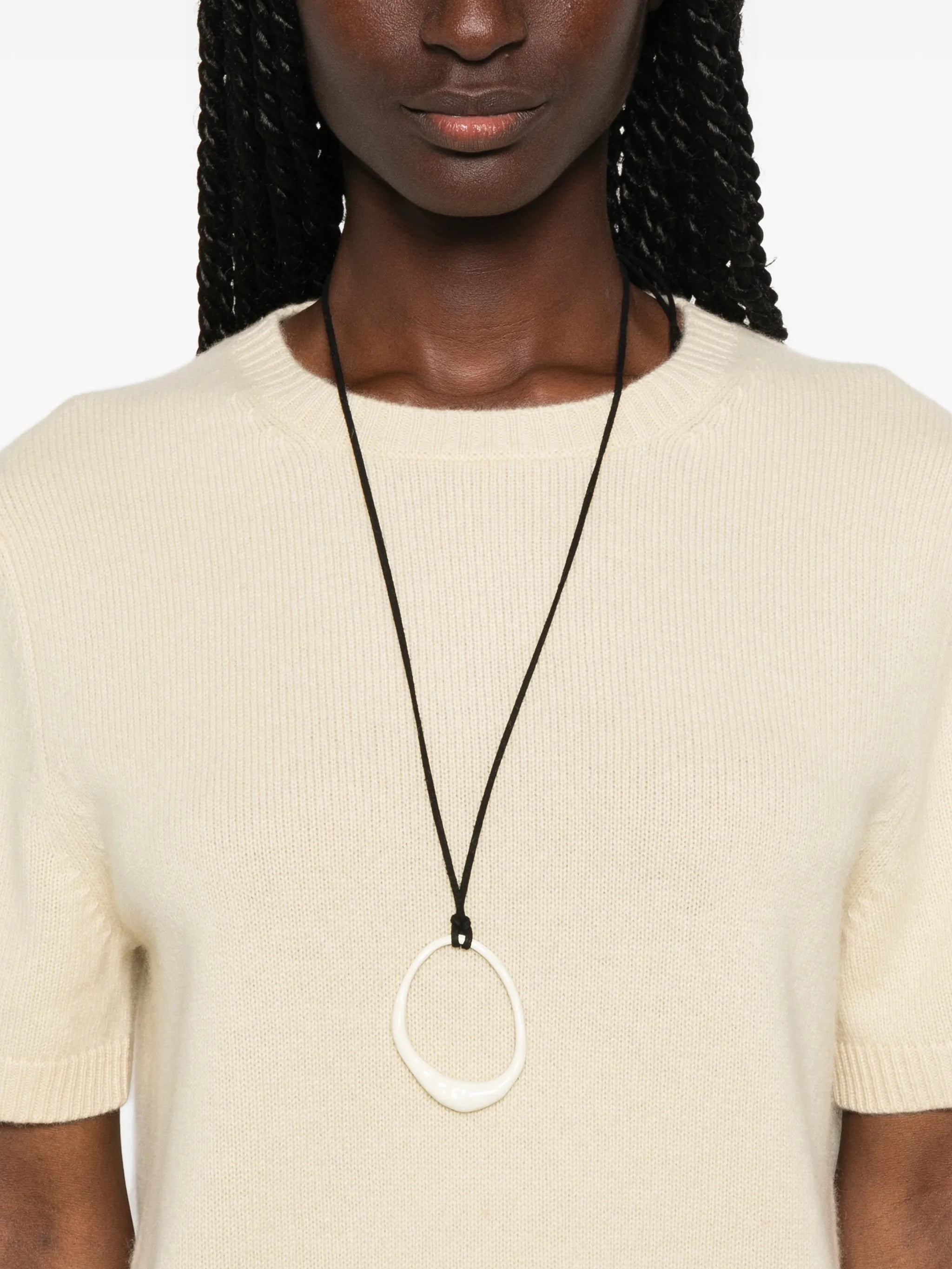 short-sleeve knitted T-shirt