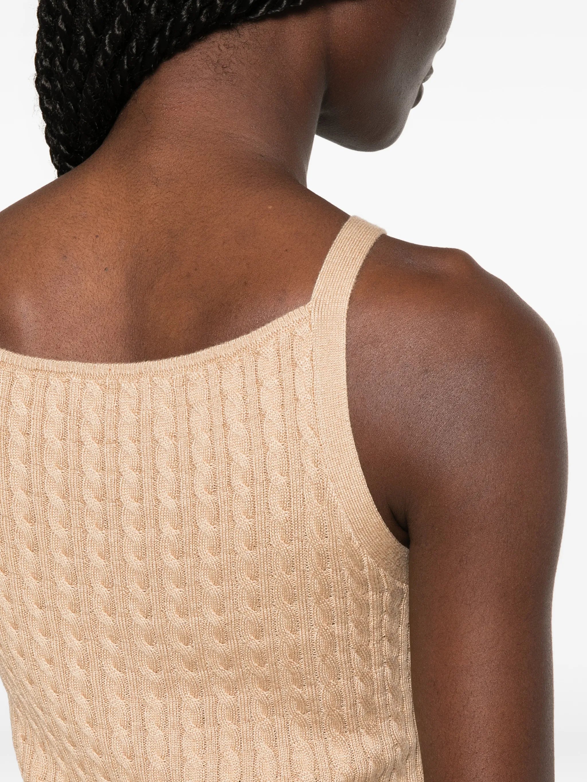 cable-knit tank top