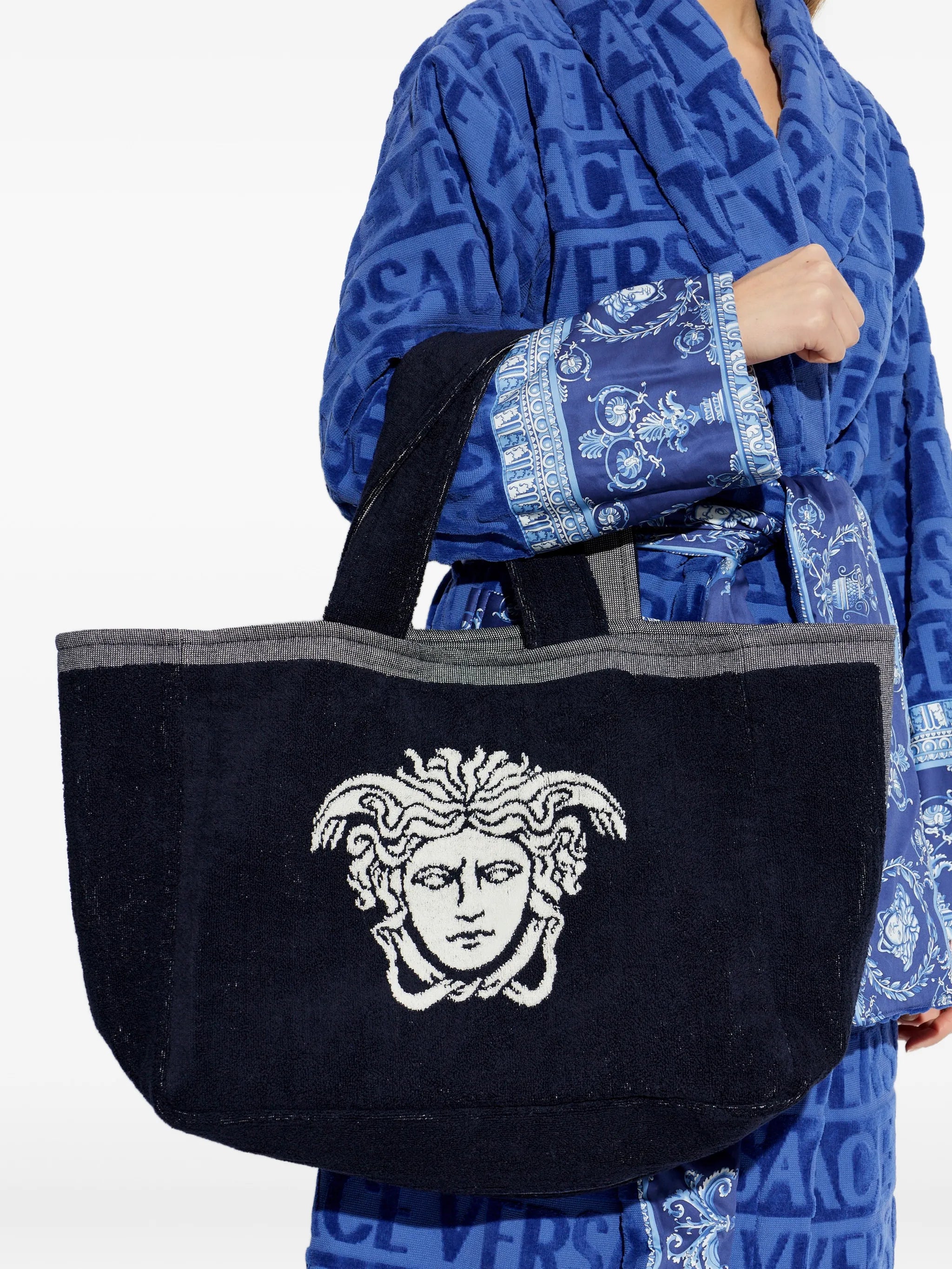 Medusa cotton-terry beach bag