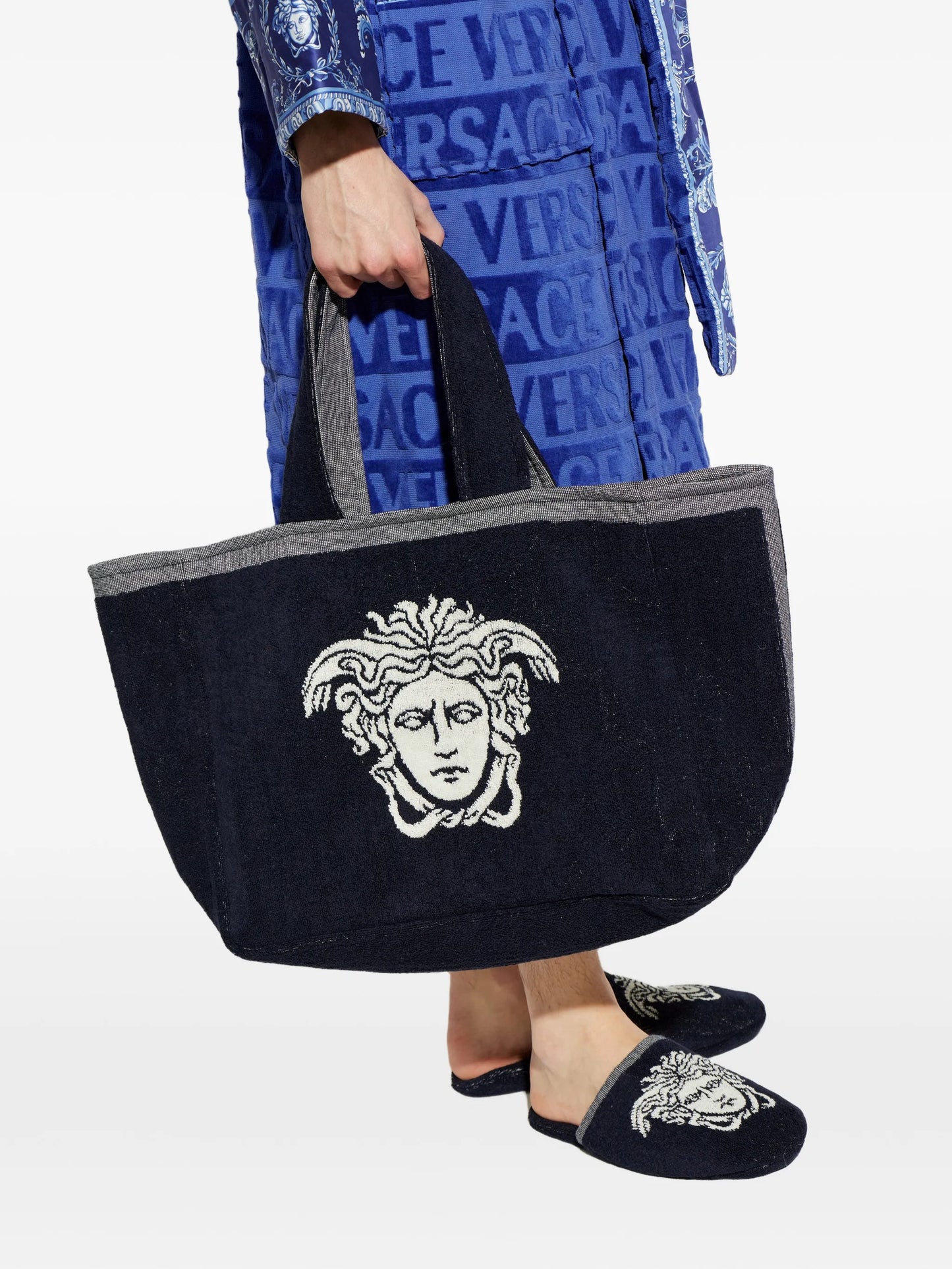 Medusa cotton-terry beach bag
