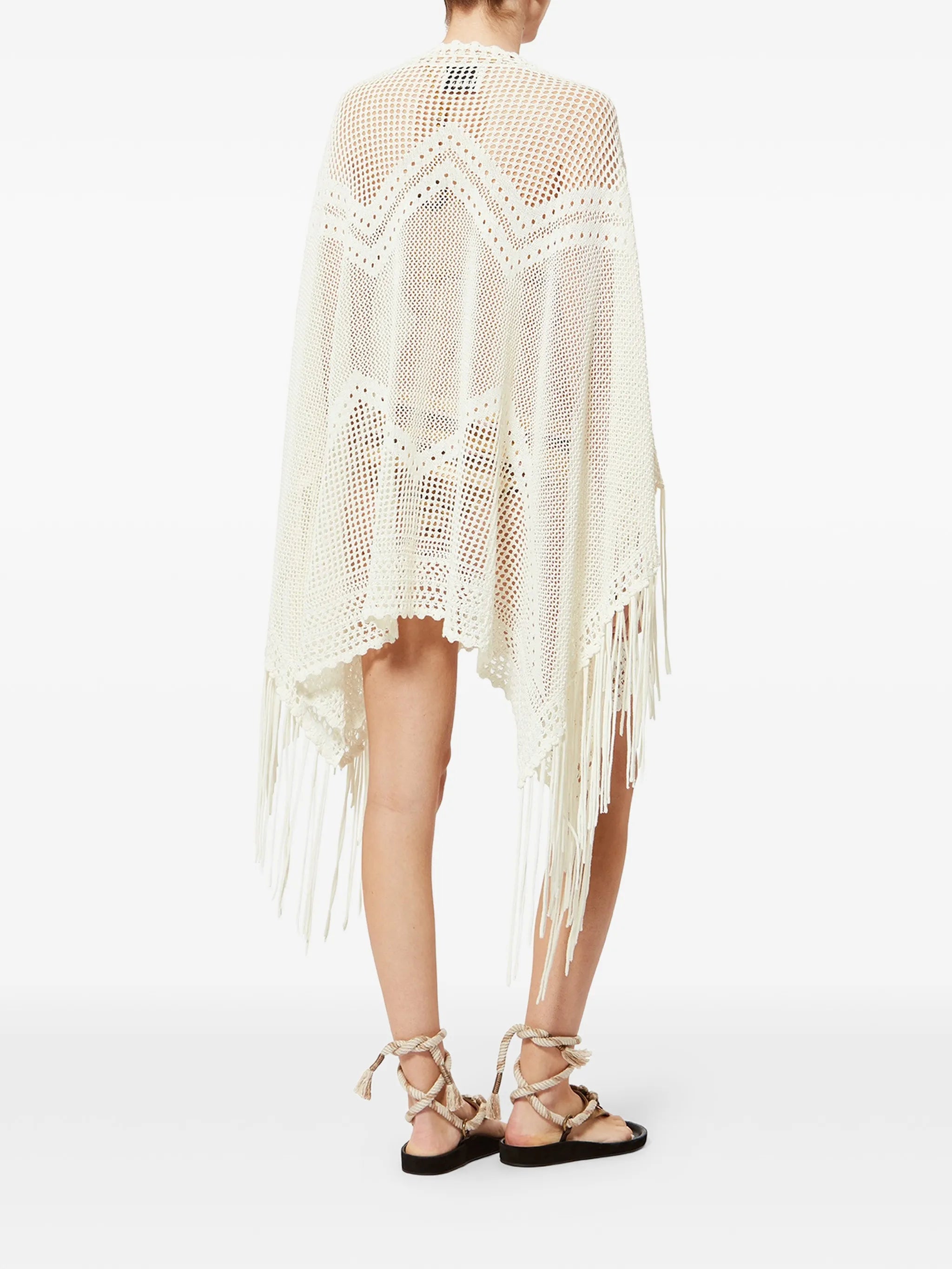 Metilia crochet fringed cape
