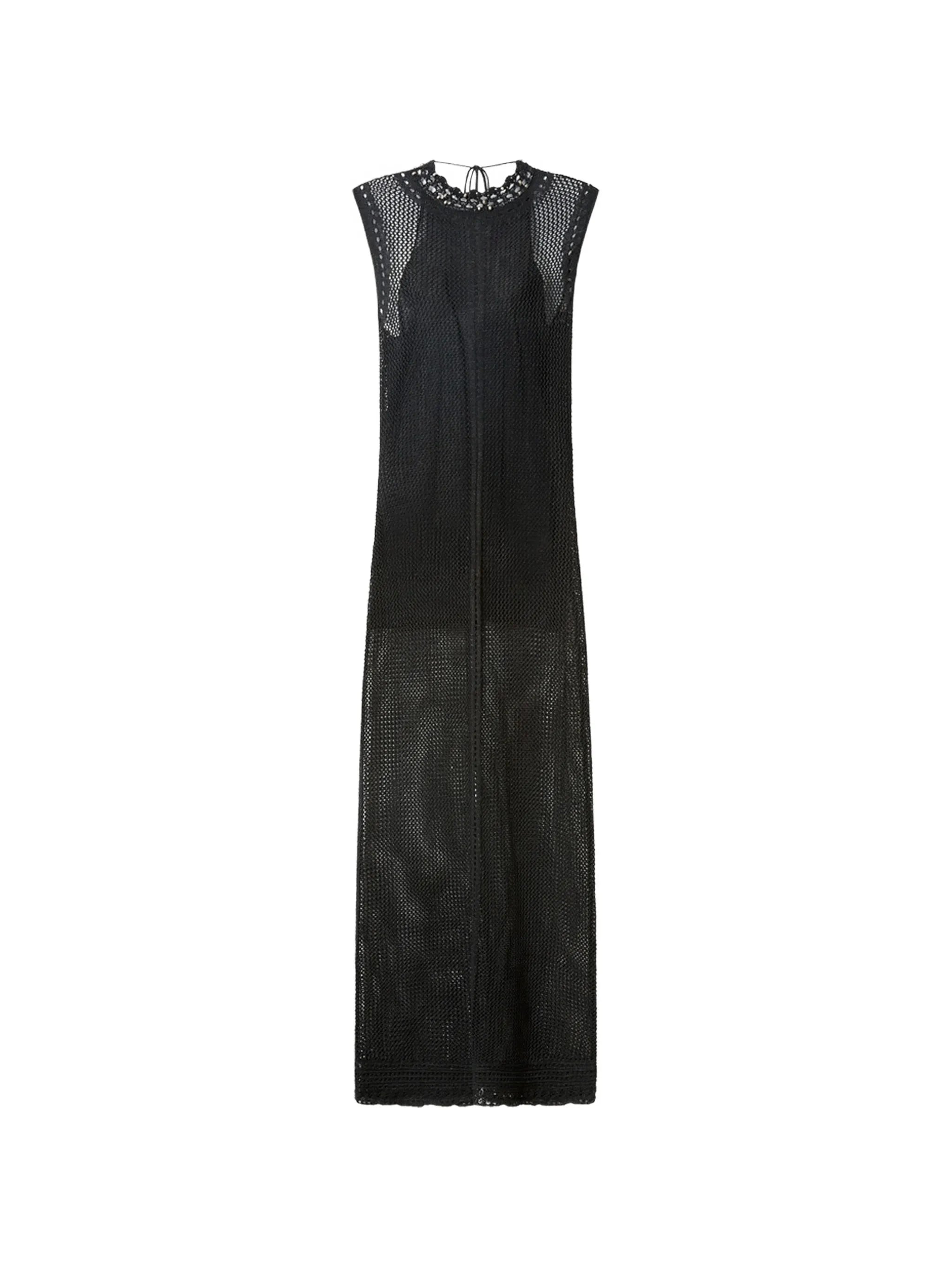 Metaya crochet beaded midi dress