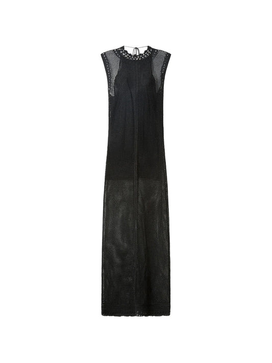 Metaya crochet beaded midi dress