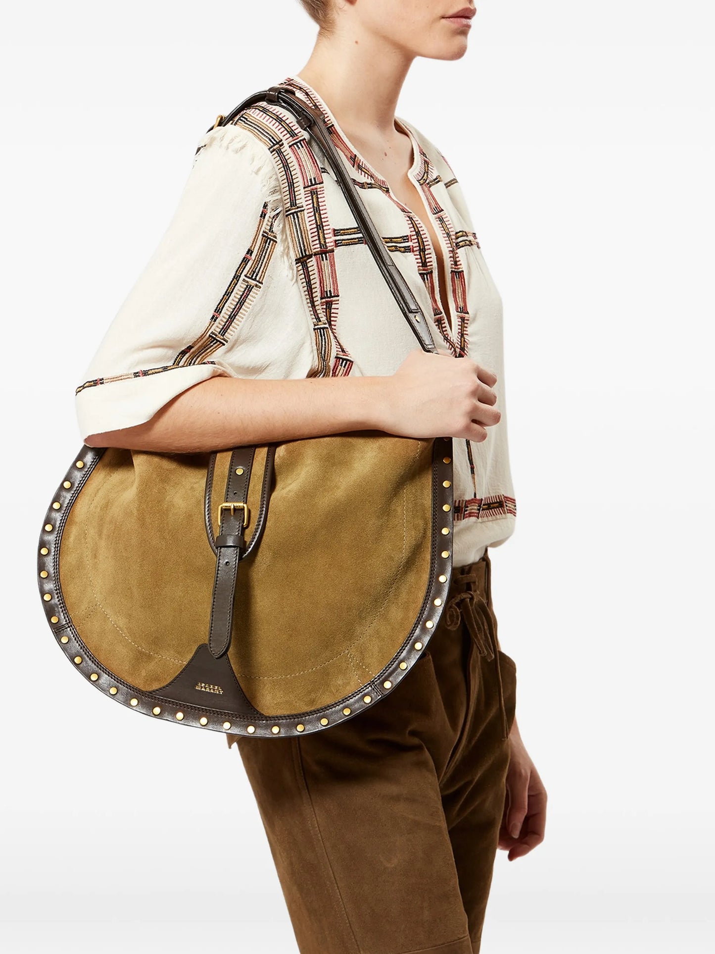 Oskan Hobo studs-detail shoulder bag