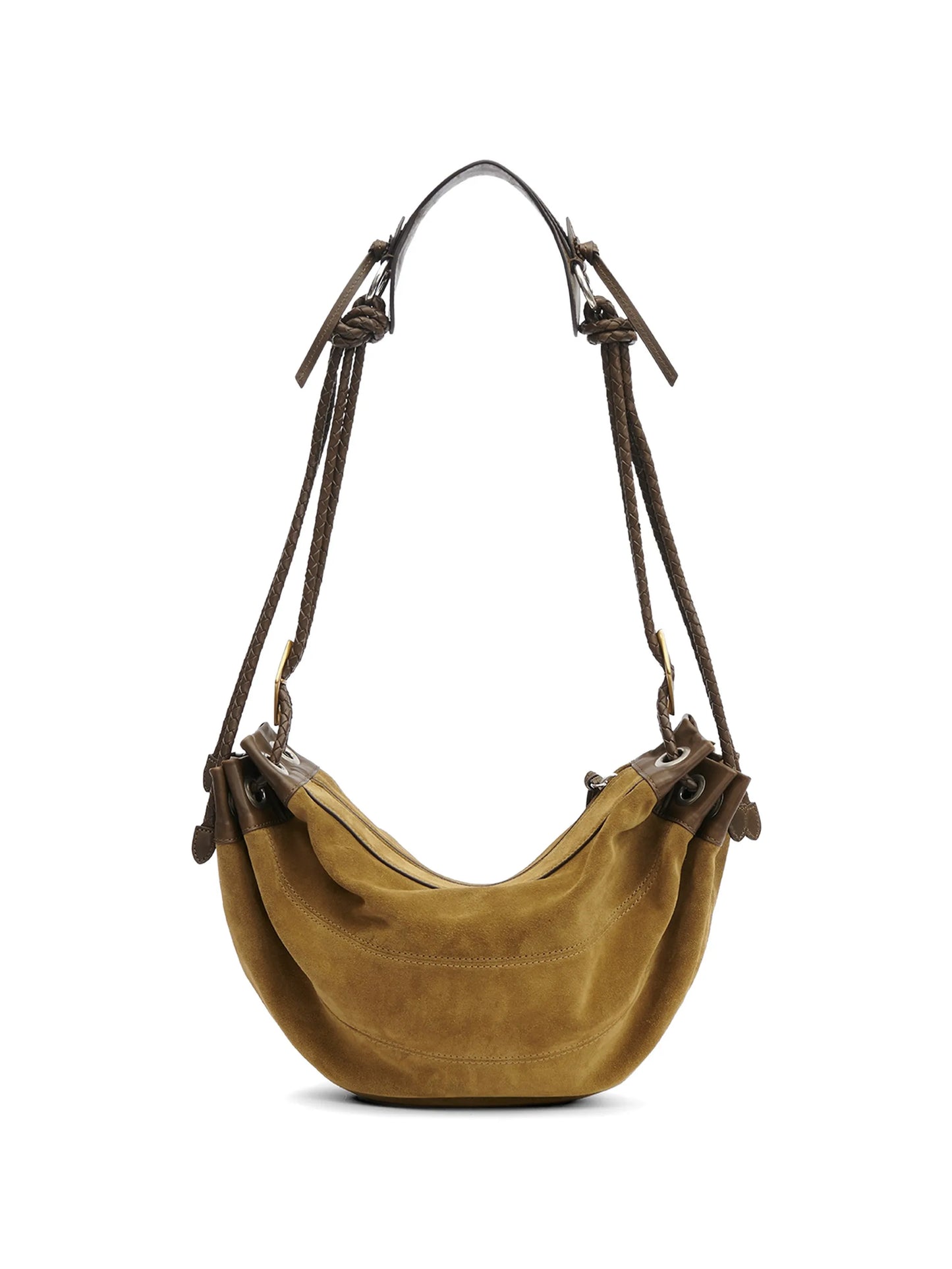medium Maia half-moon braided shoulder bag
