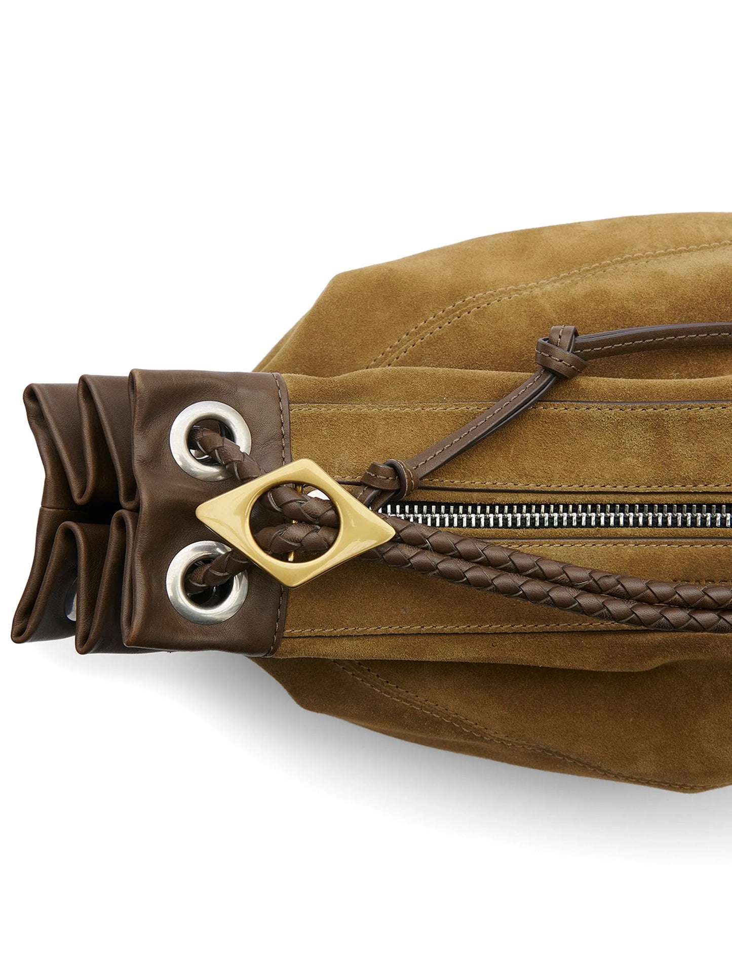 medium Maia half-moon braided shoulder bag