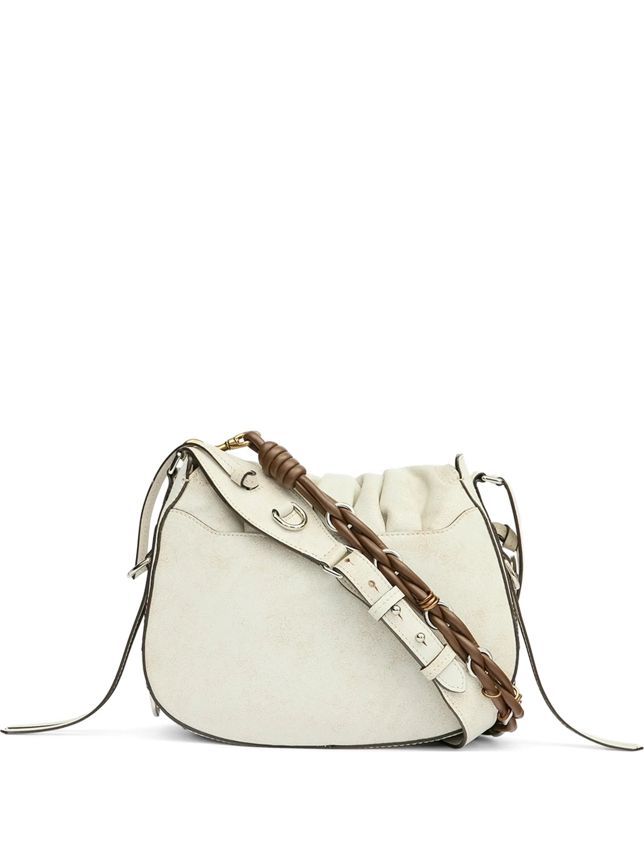 Bolton ruched bead-embellished shoulder bag