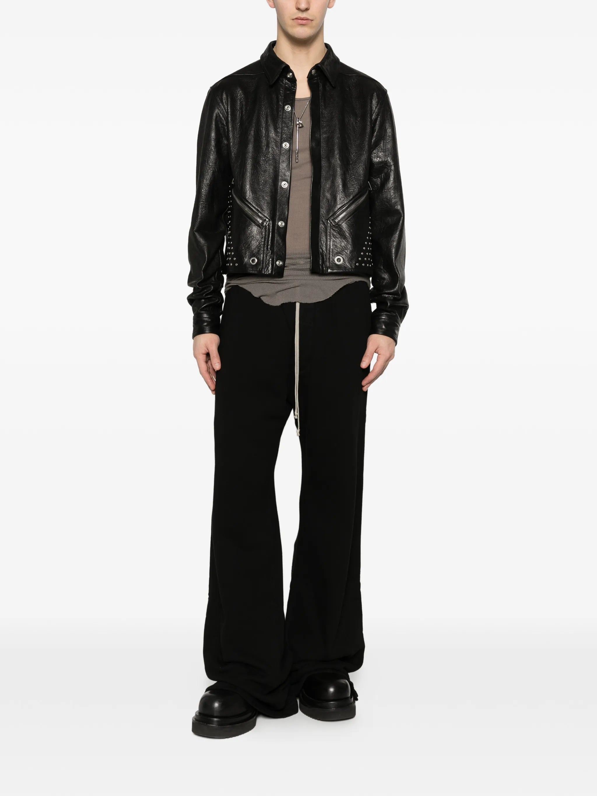 Tour Alice leather shirt jacket