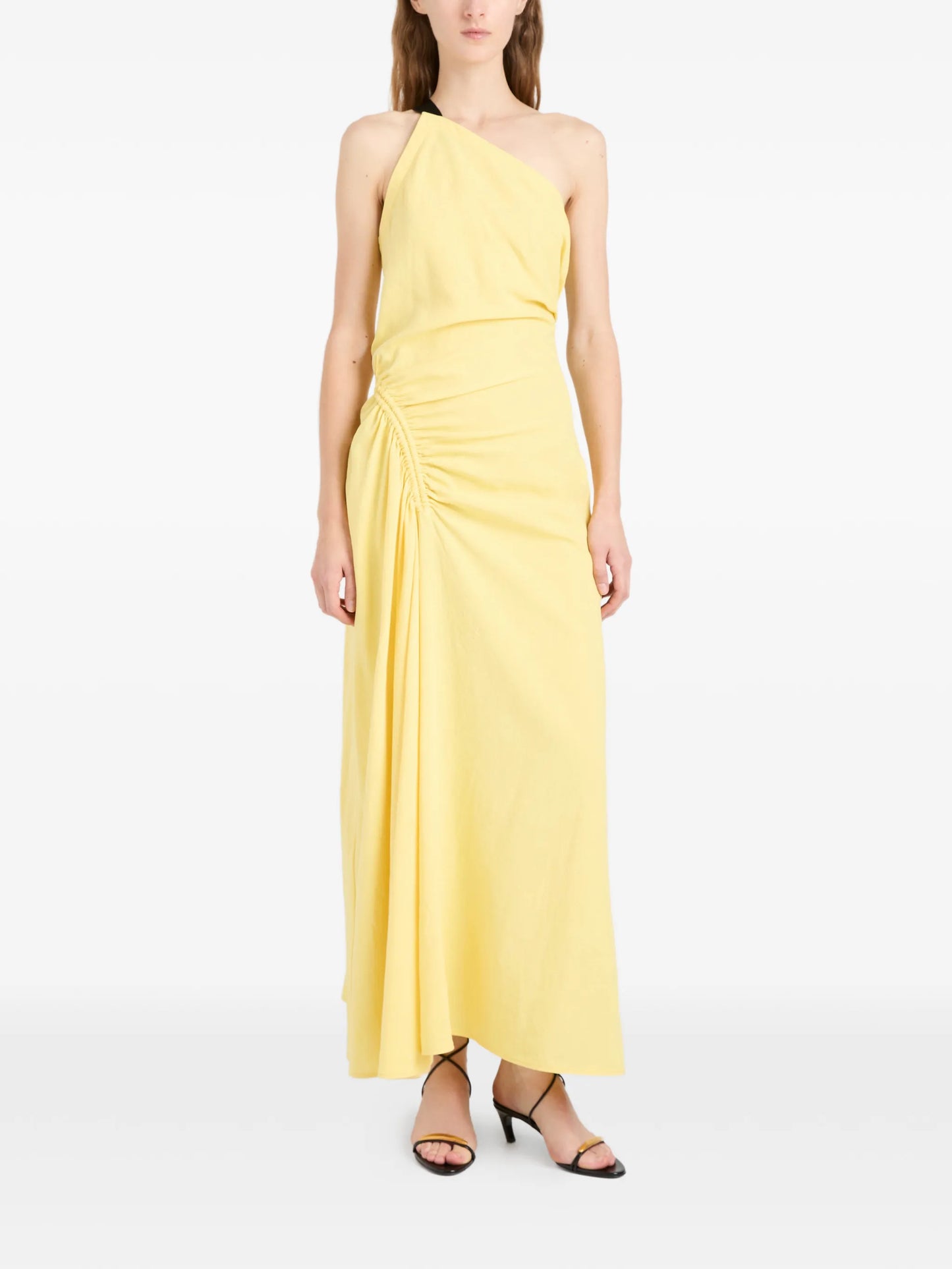 Sirena crinkled one-shoulder maxi dress
