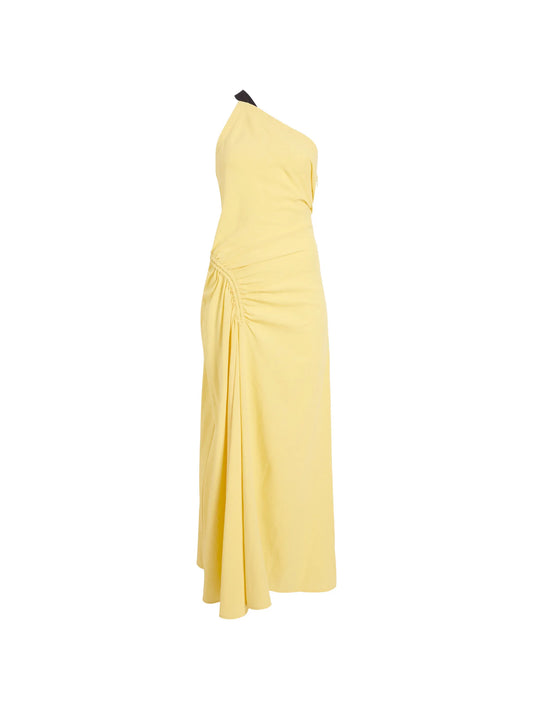 Sirena crinkled one-shoulder maxi dress