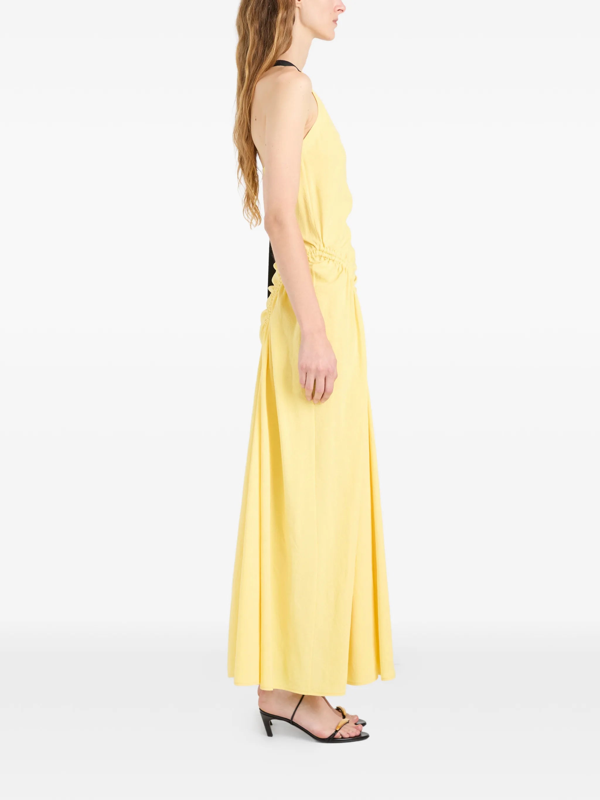 Sirena crinkled one-shoulder maxi dress