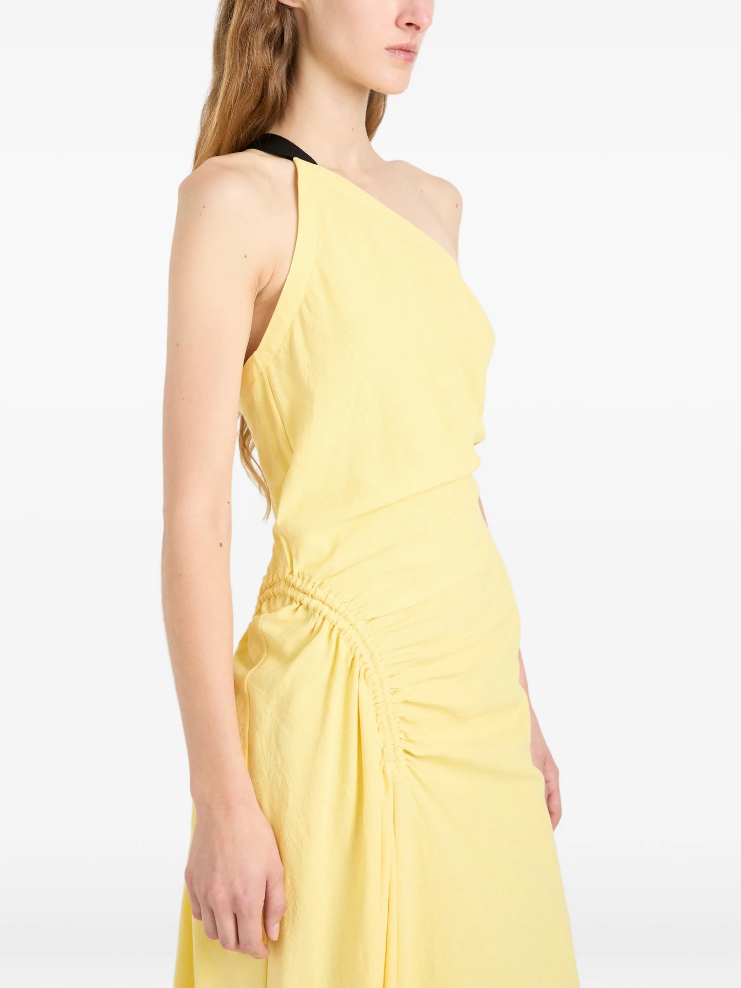 Sirena crinkled one-shoulder maxi dress