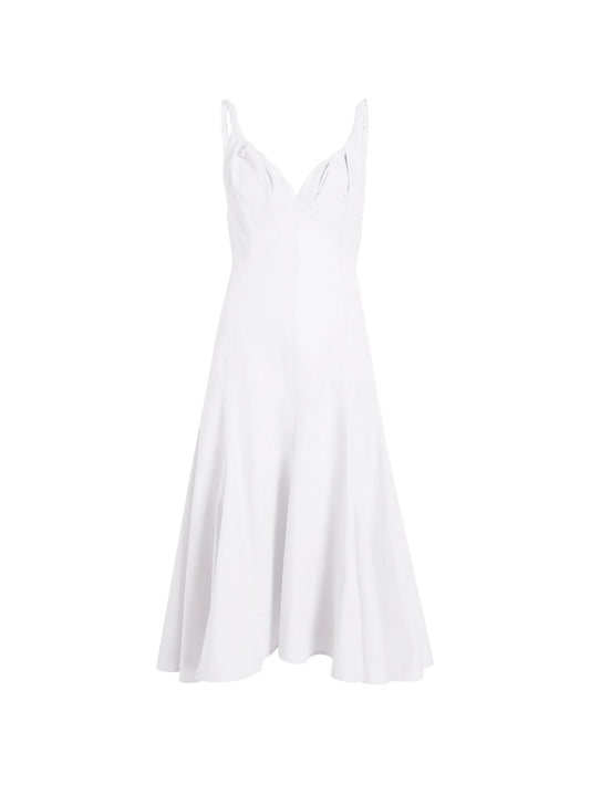 Leo twisted-strap midi dress