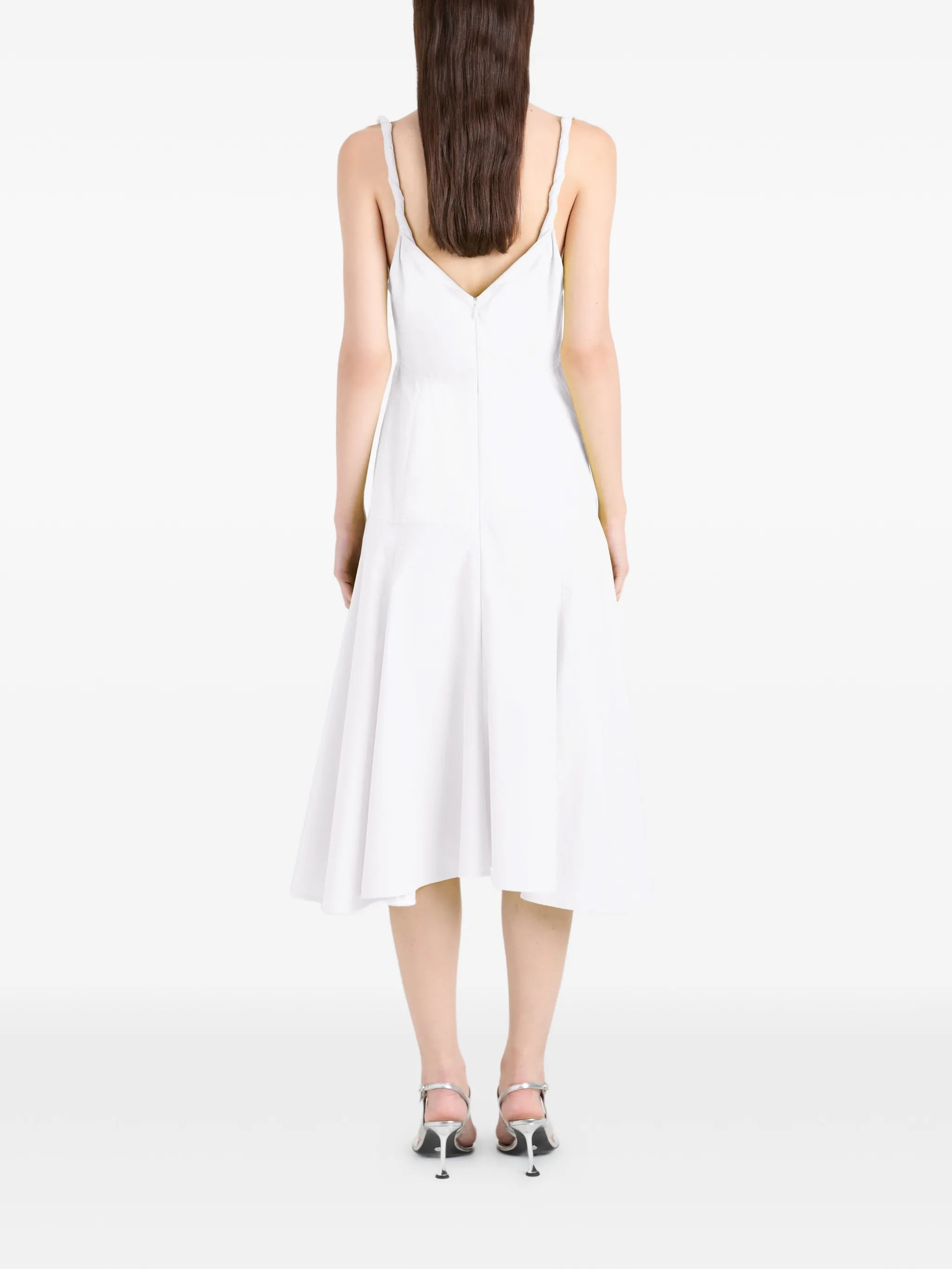 Leo twisted-strap midi dress