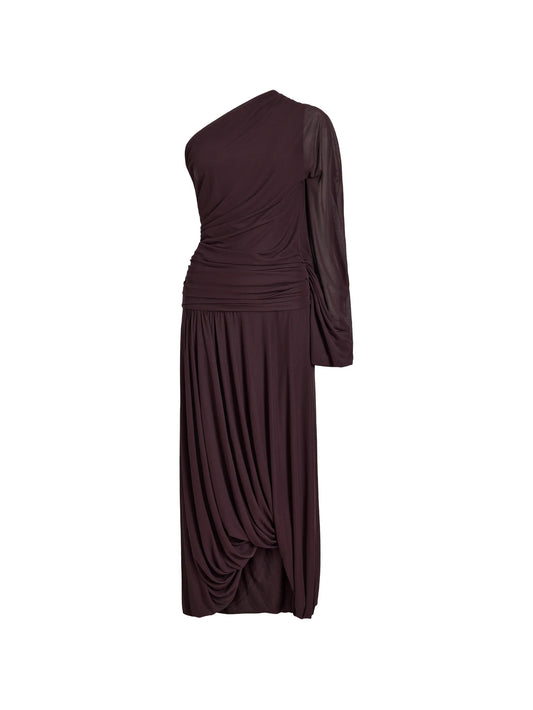 Gabri one-shoulder pleated midi dress