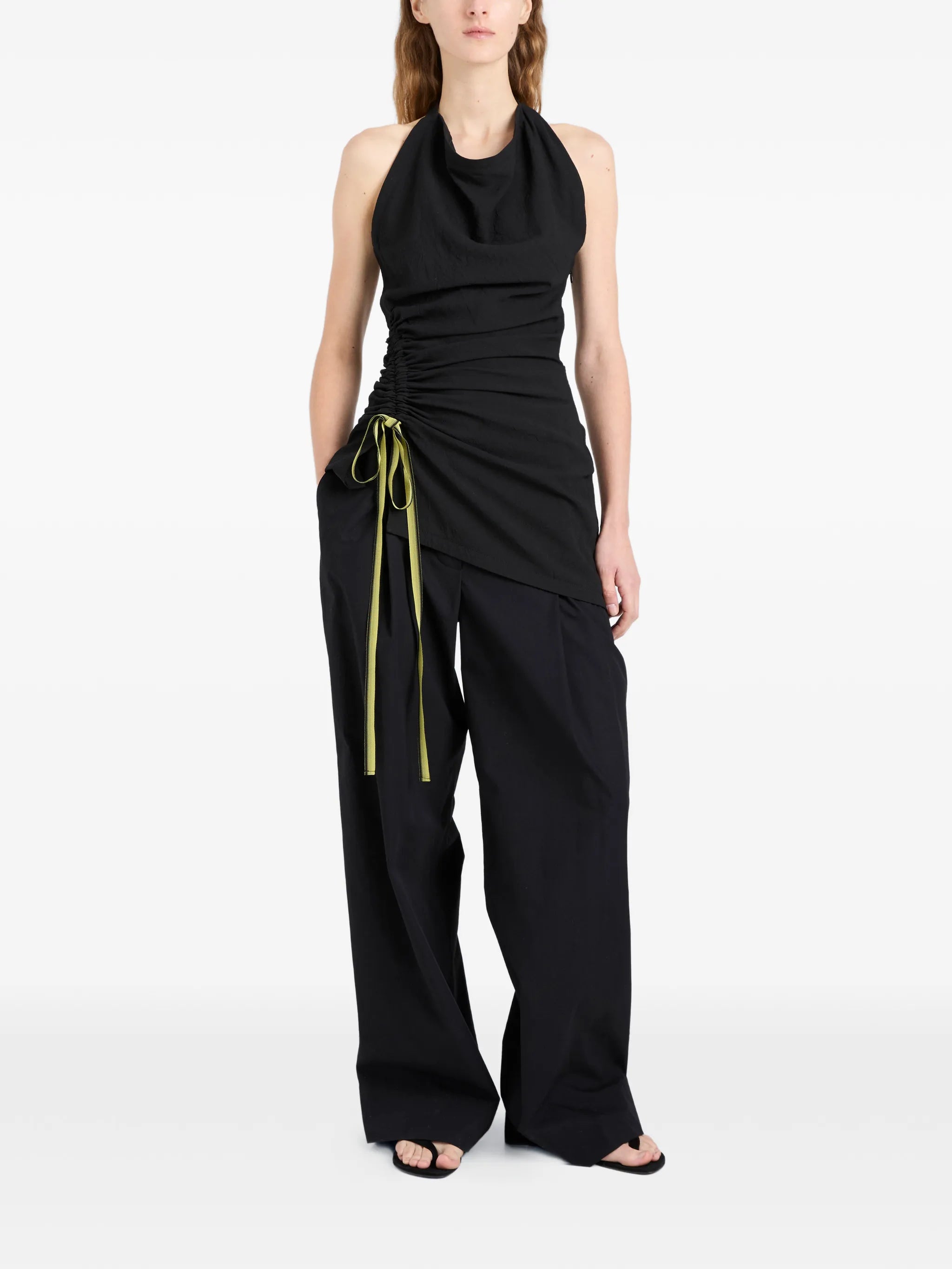 Melia ruched-detail top