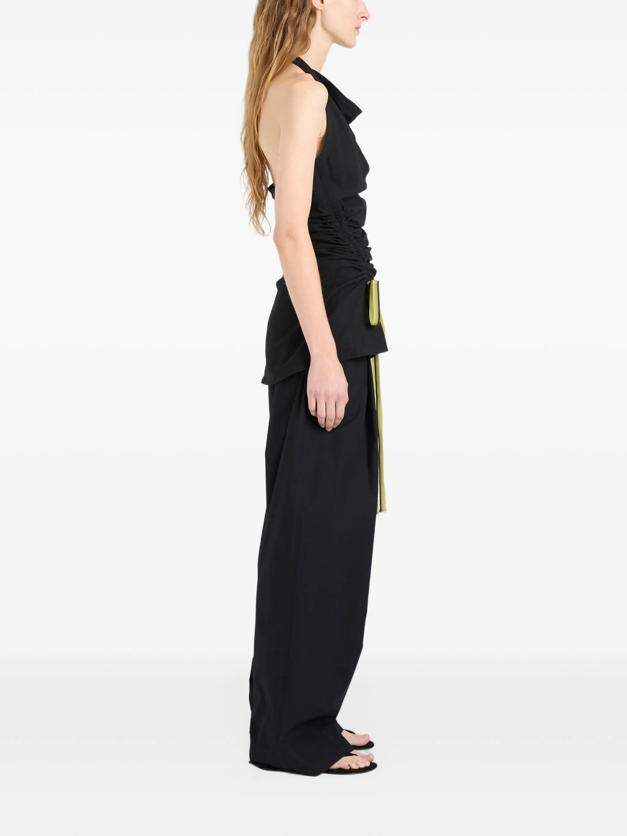Melia top in crinkle linen viscose