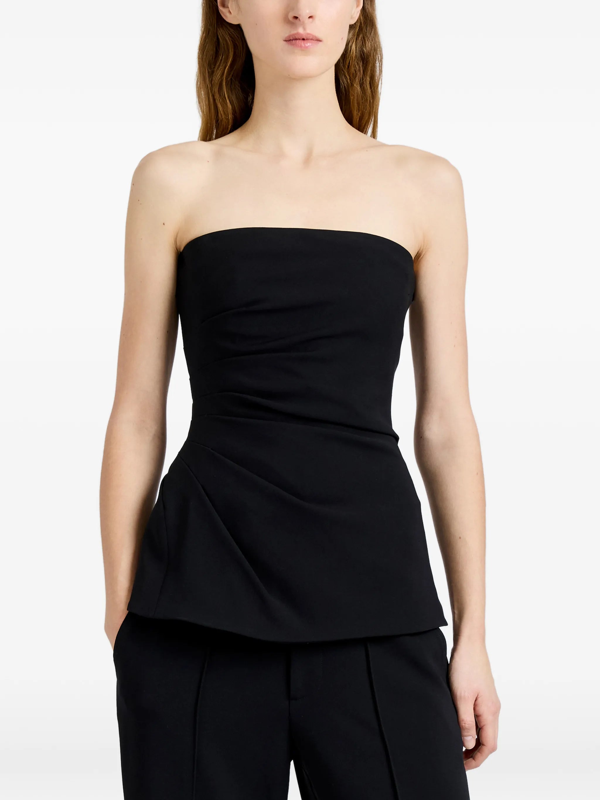 Damea draped strapless top