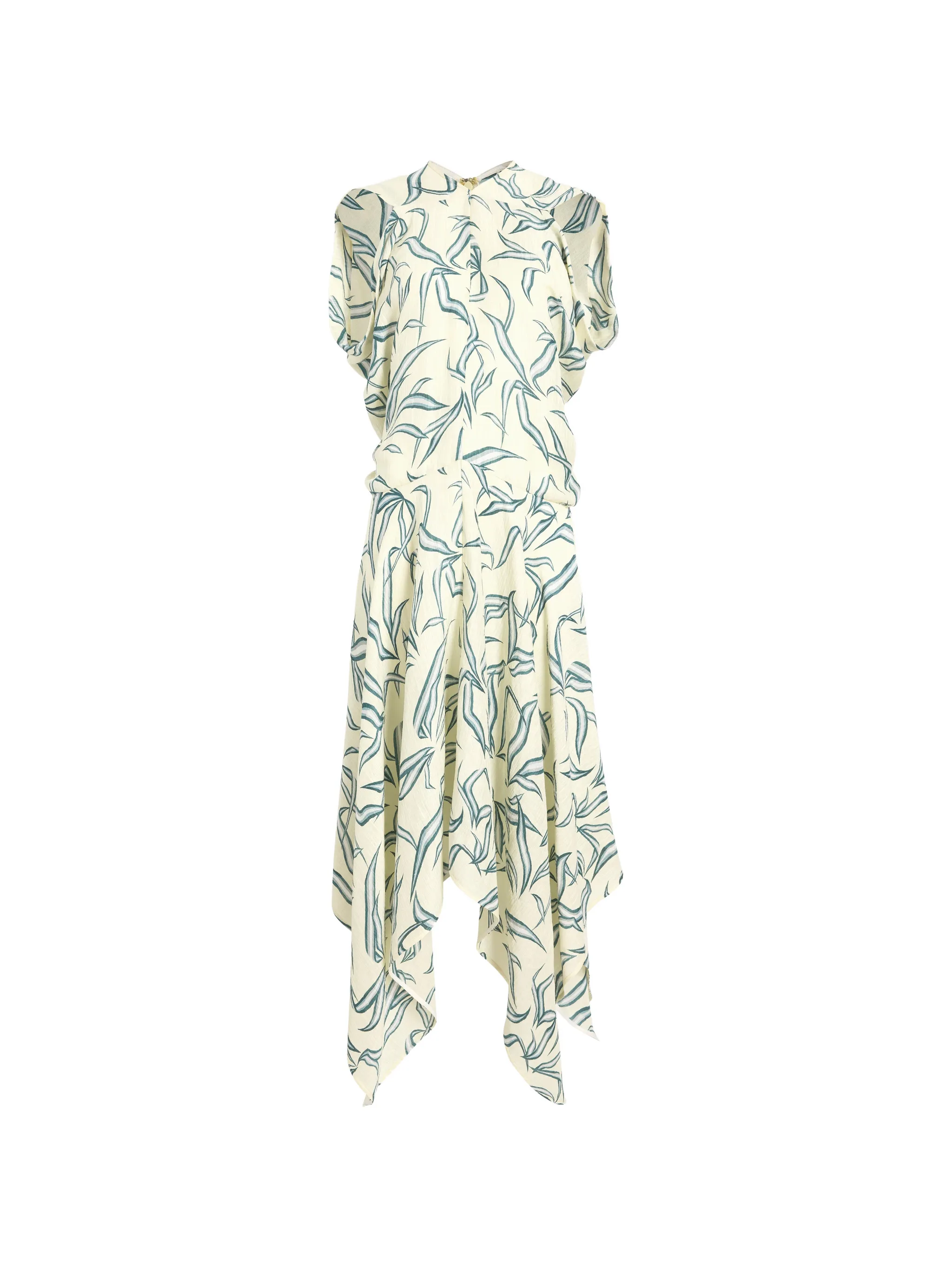 Sybella dress in metalasse silk linen