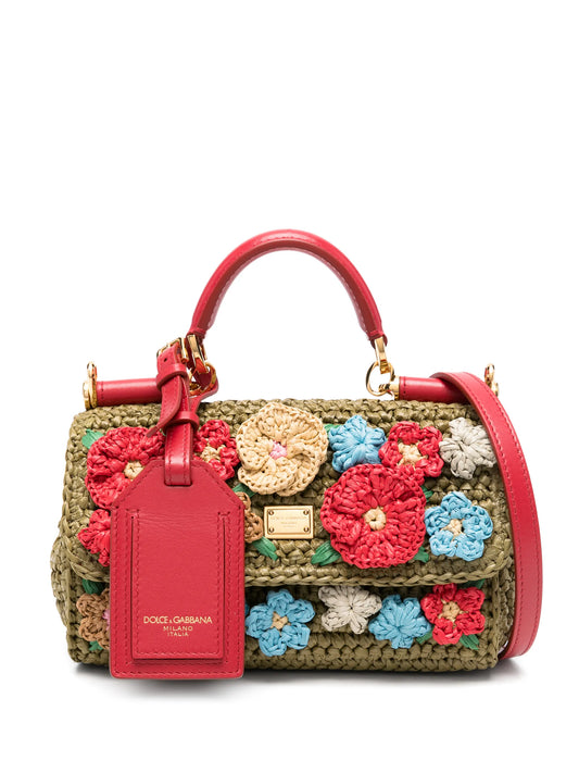 My Sicily raffia crochet tote bag