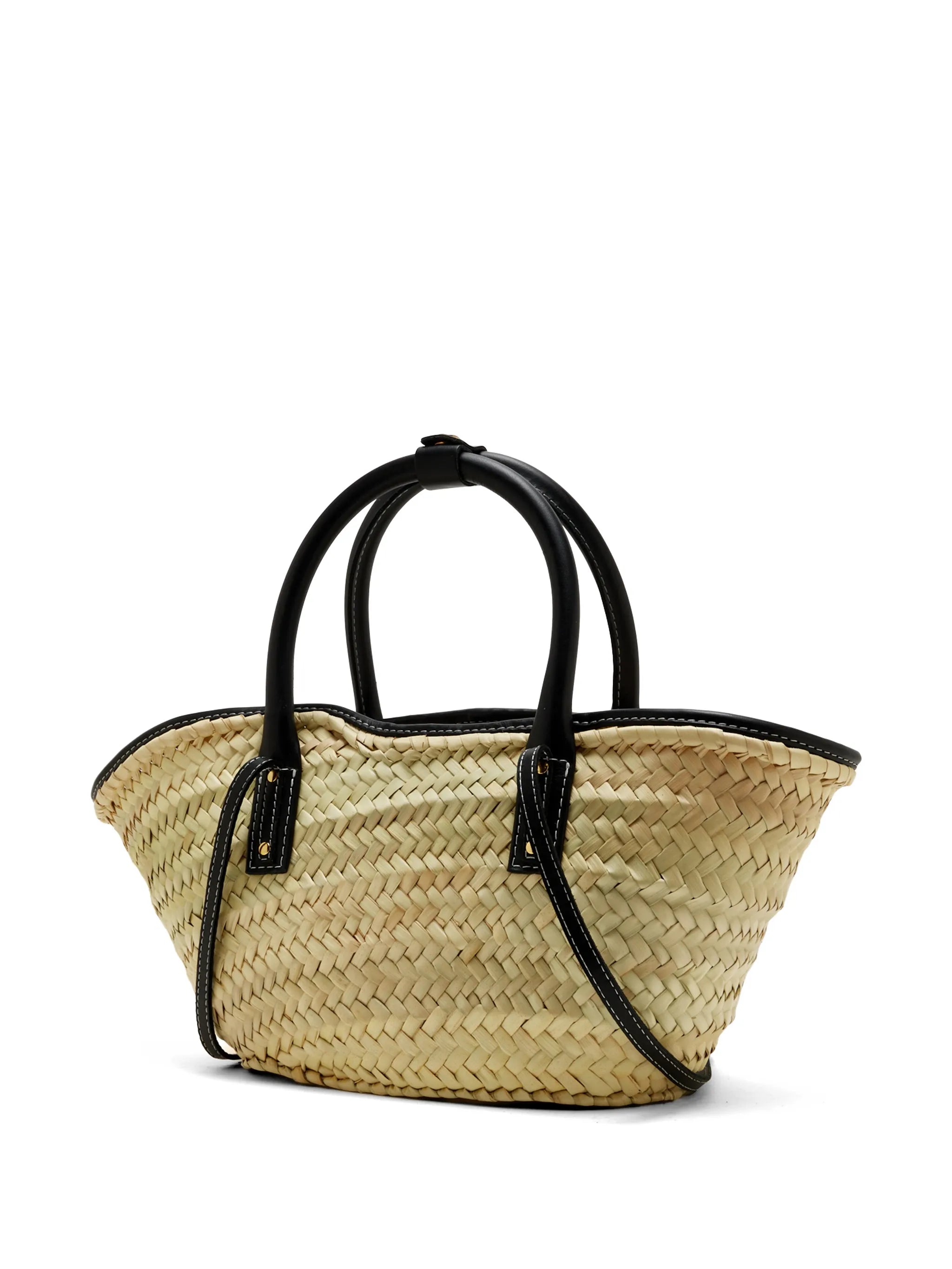 Le Petit Panier Soli interwoven raffia bag