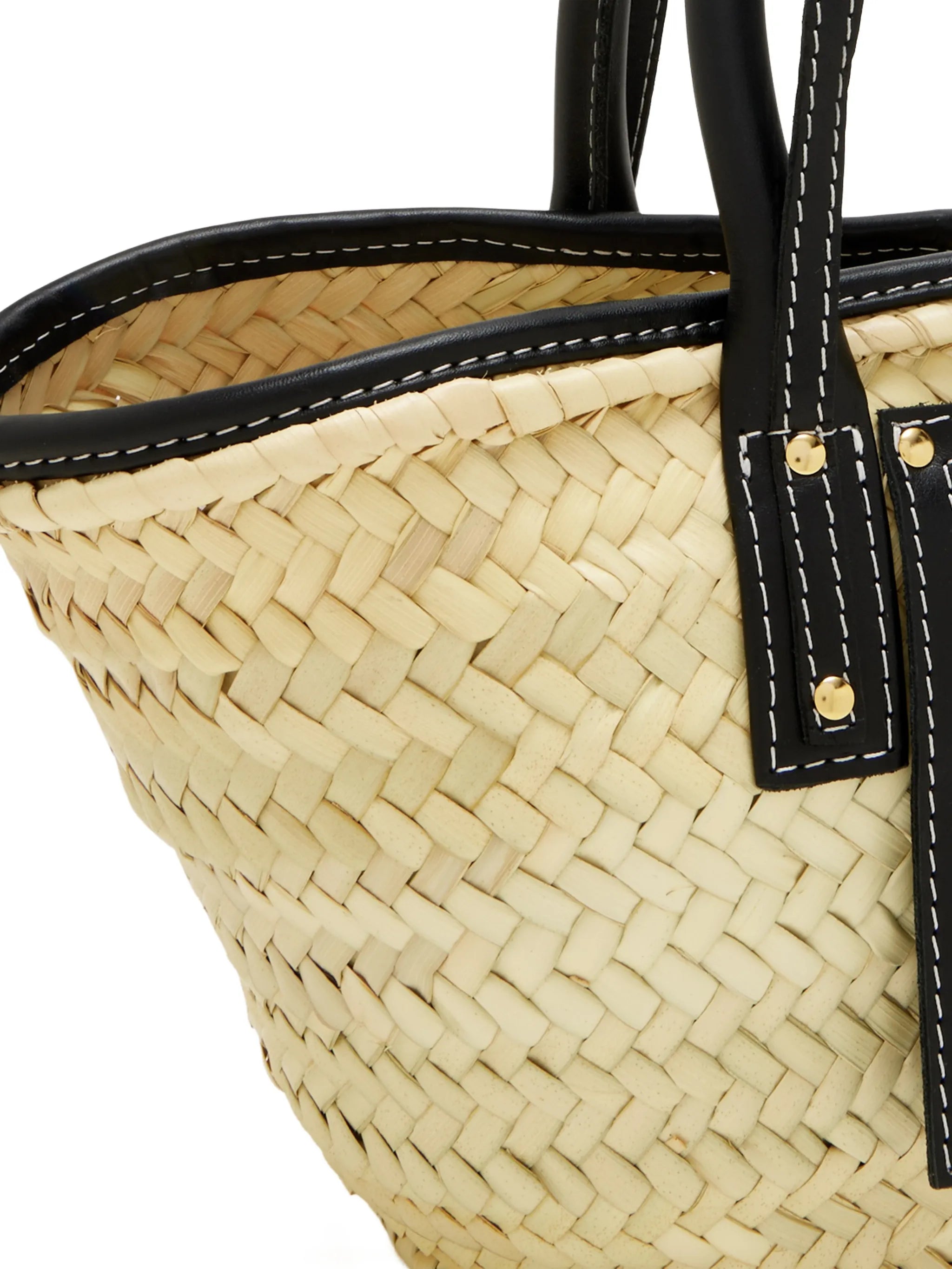 Le Petit Panier Soli interwoven raffia bag