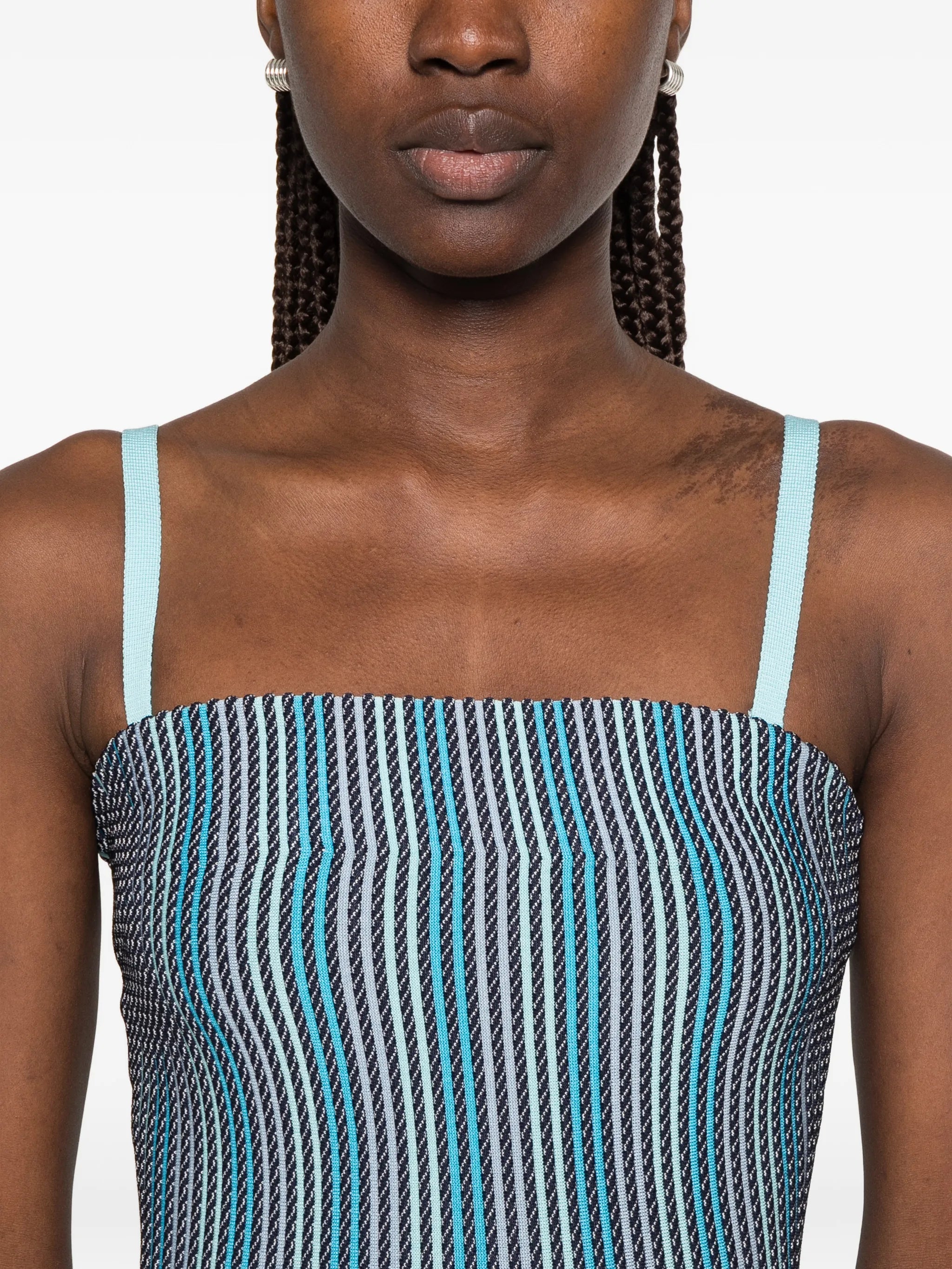 Soleil striped midi dress
