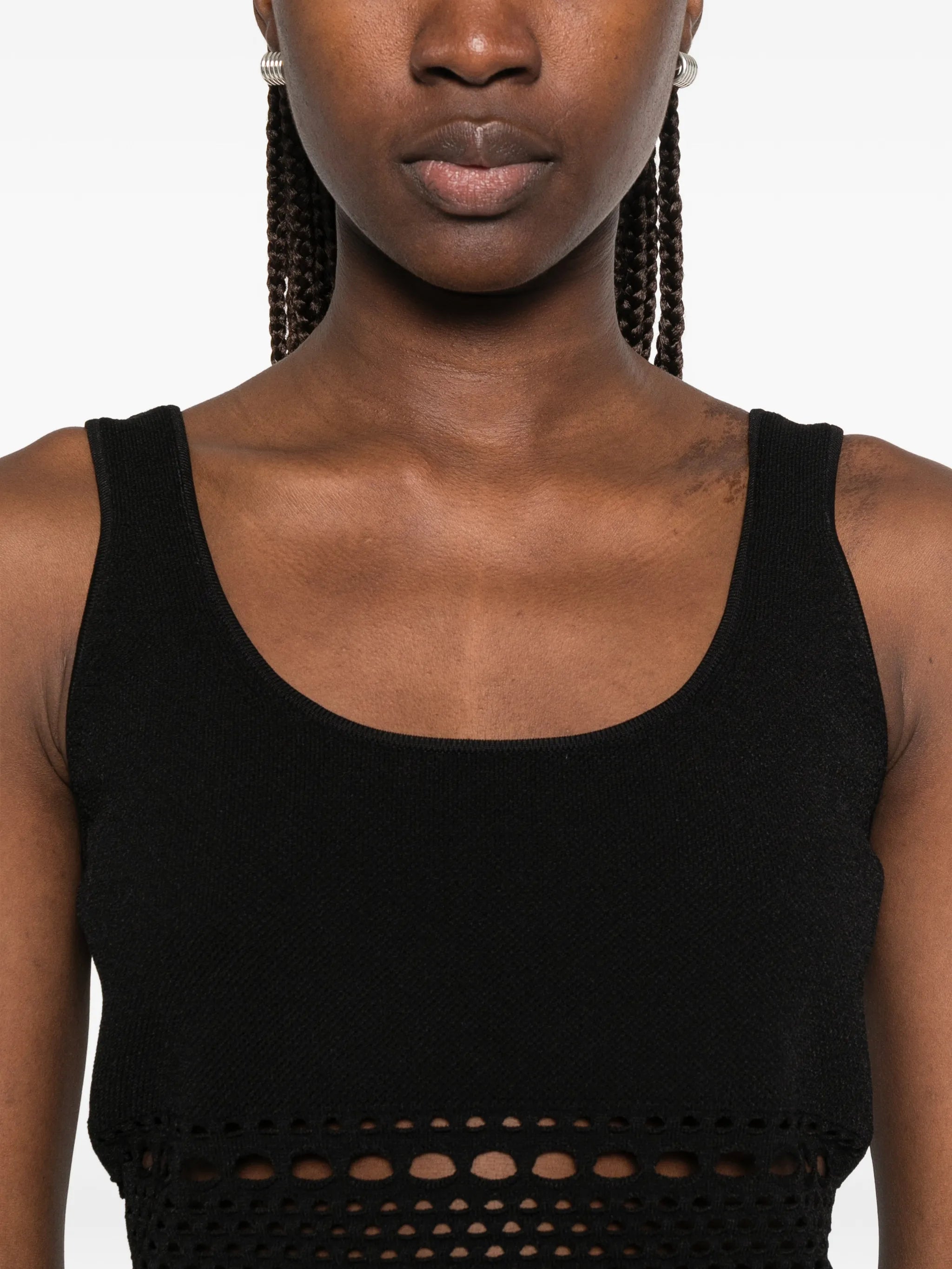 open-stitch tank top