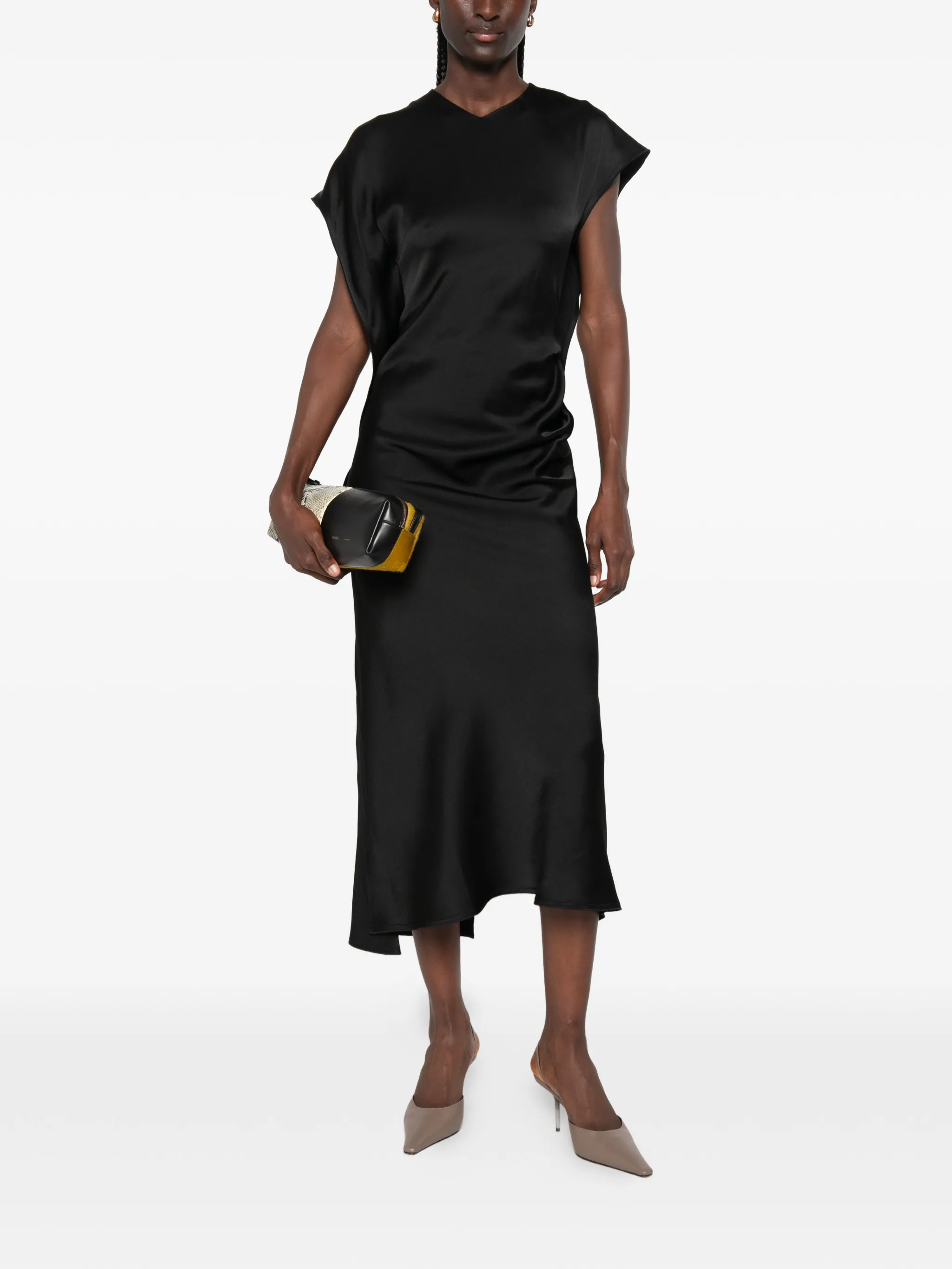 Victoria draped midi dress