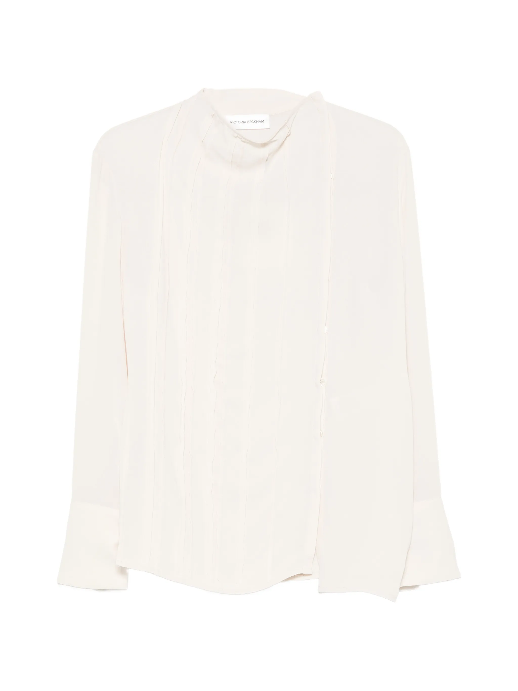 seam-detail long-sleeve blouse