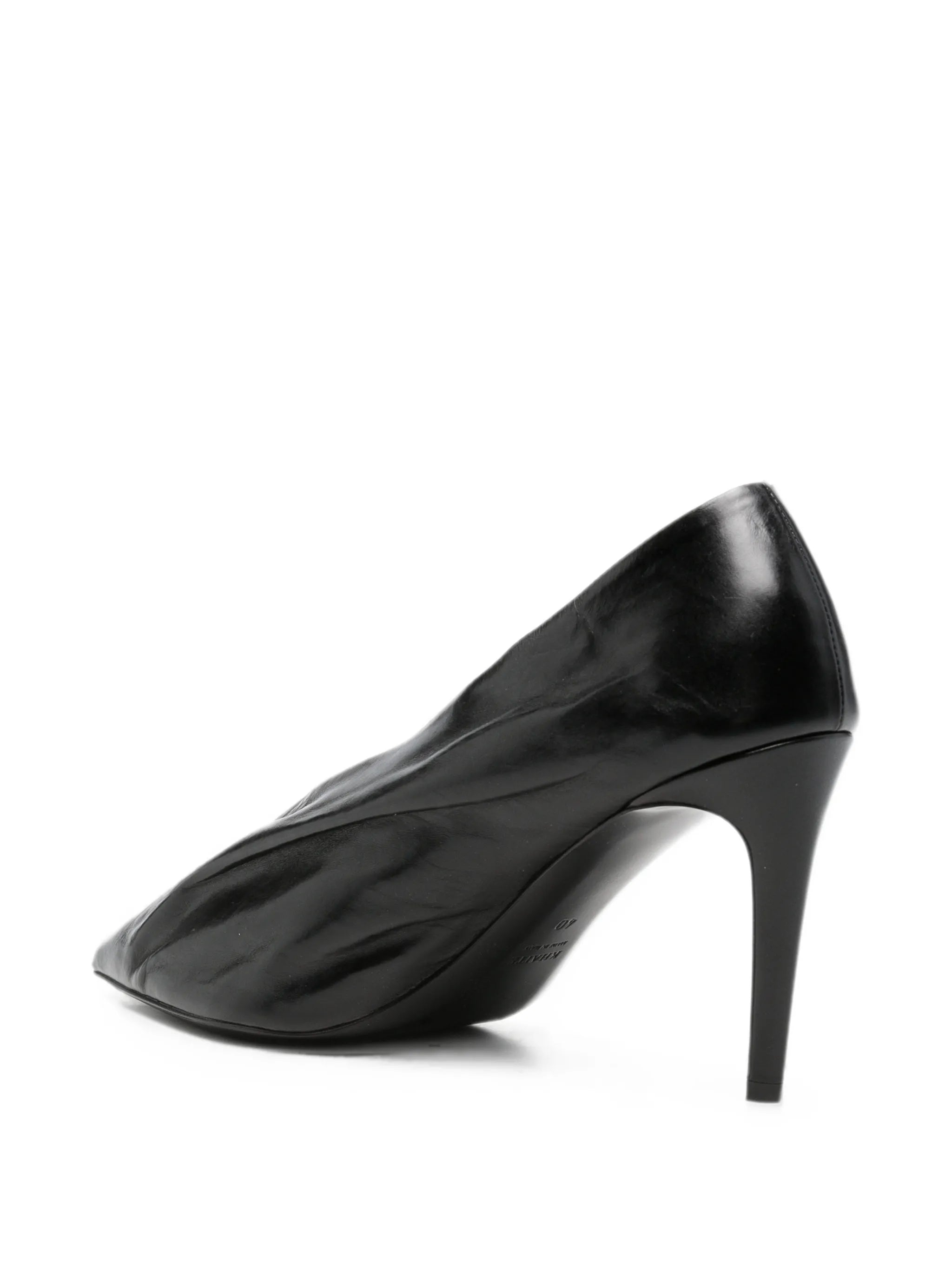 Miriam leather heeled pumps
